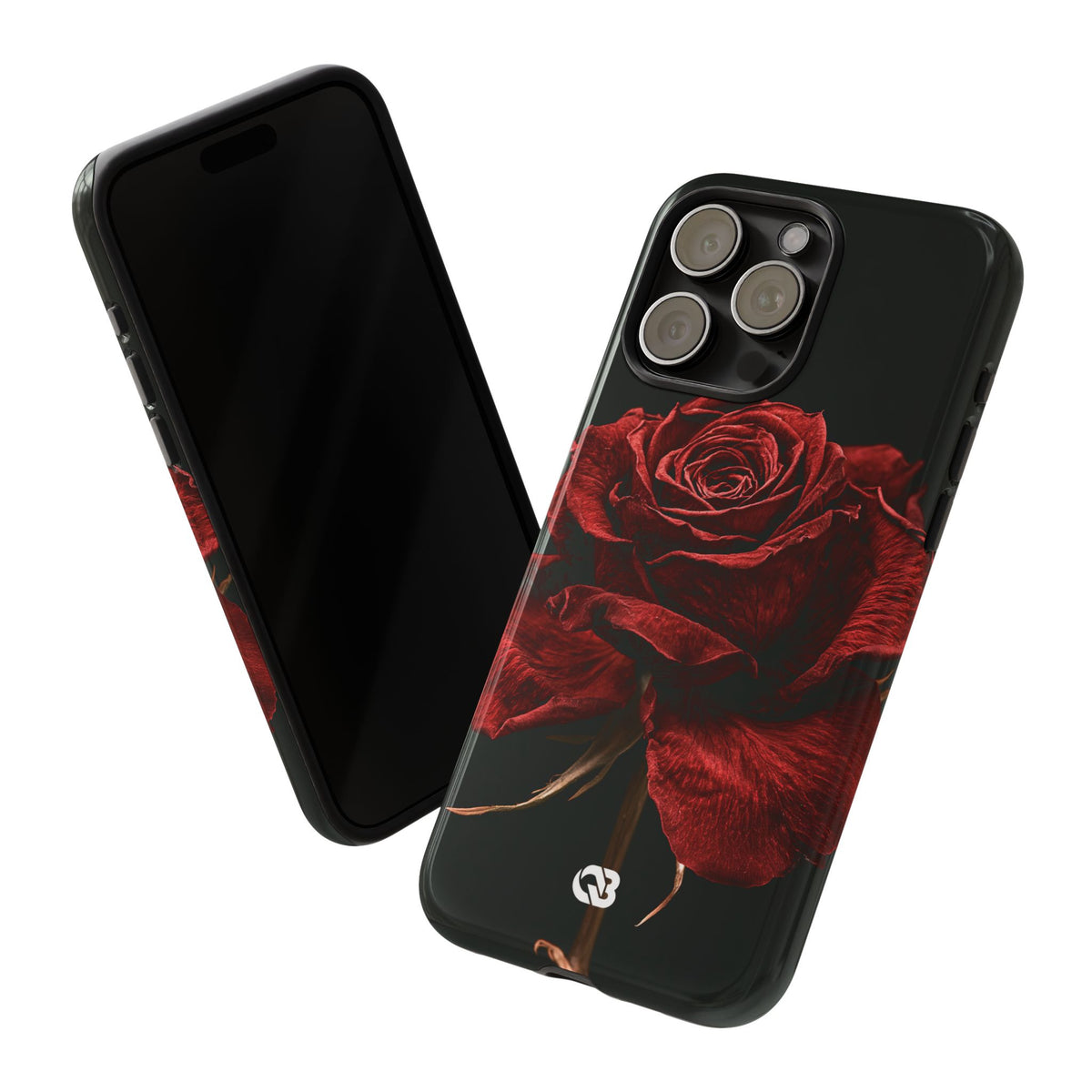 Crimson Noir Rose · Tough Phone Case for iPhone · Black