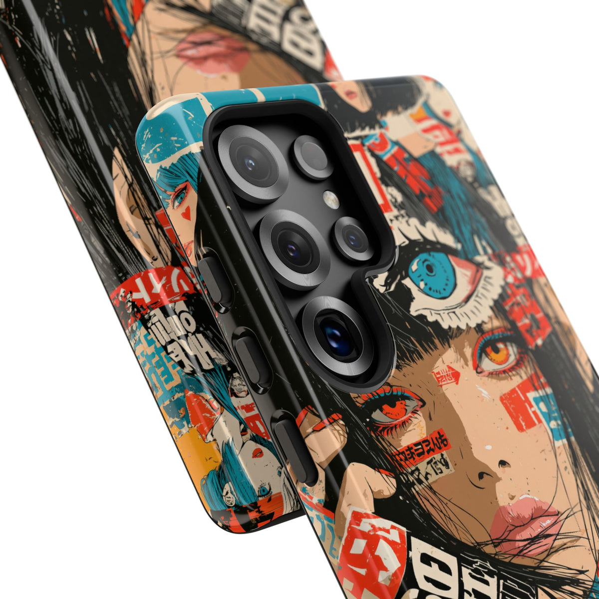 Shibuya Street Collage · Tough Phone Case for Samsung · Red