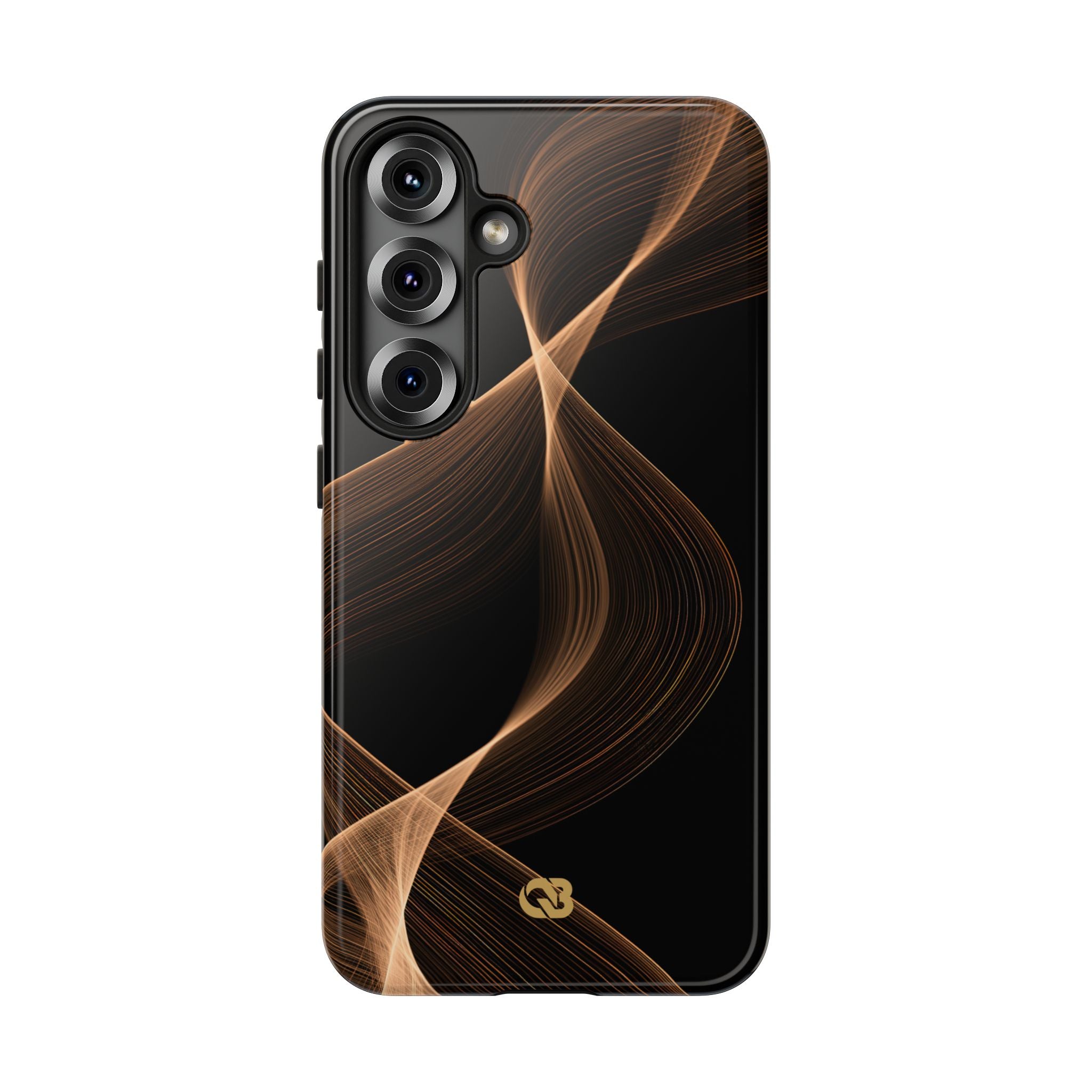 Brown Tough Phone Case for Samsung - Copper Silk Wave