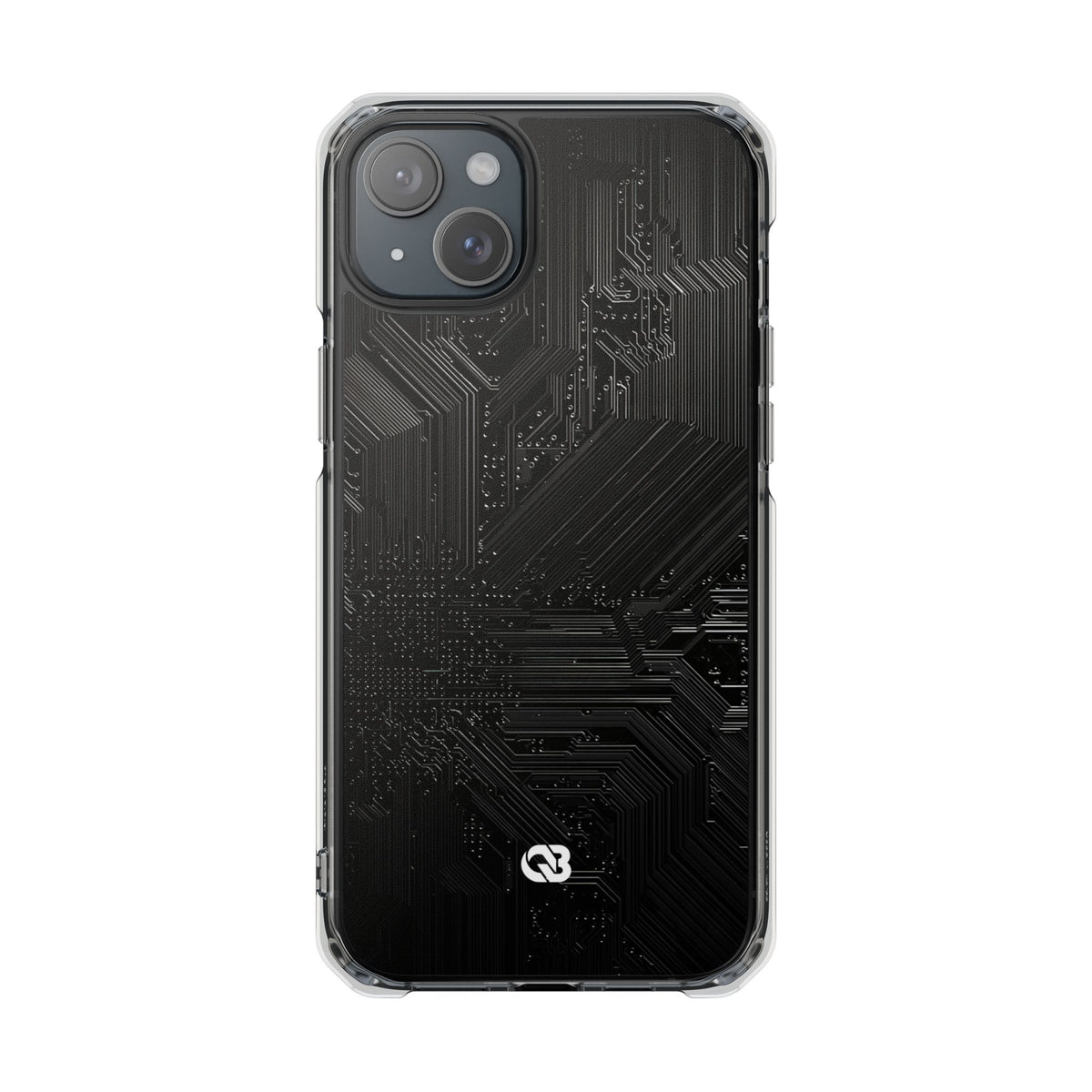 Obsidian Circuitry · Clear Impact Magnetic Phone Case for iPhone · Black