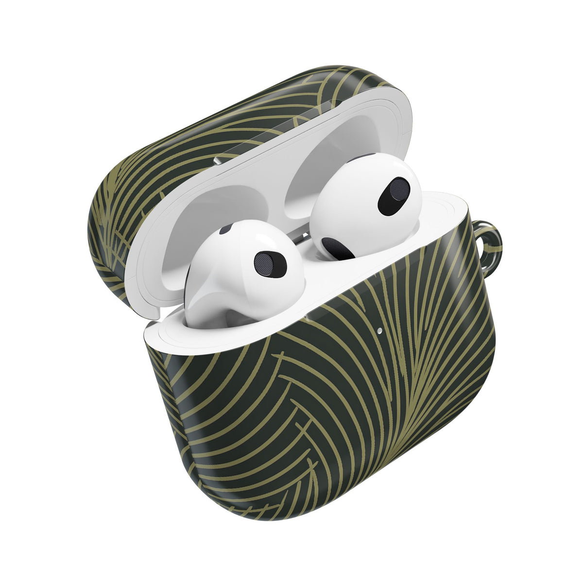 Midnight Palm Frond · Hard Case for AirPods & AirPods Pro · Green