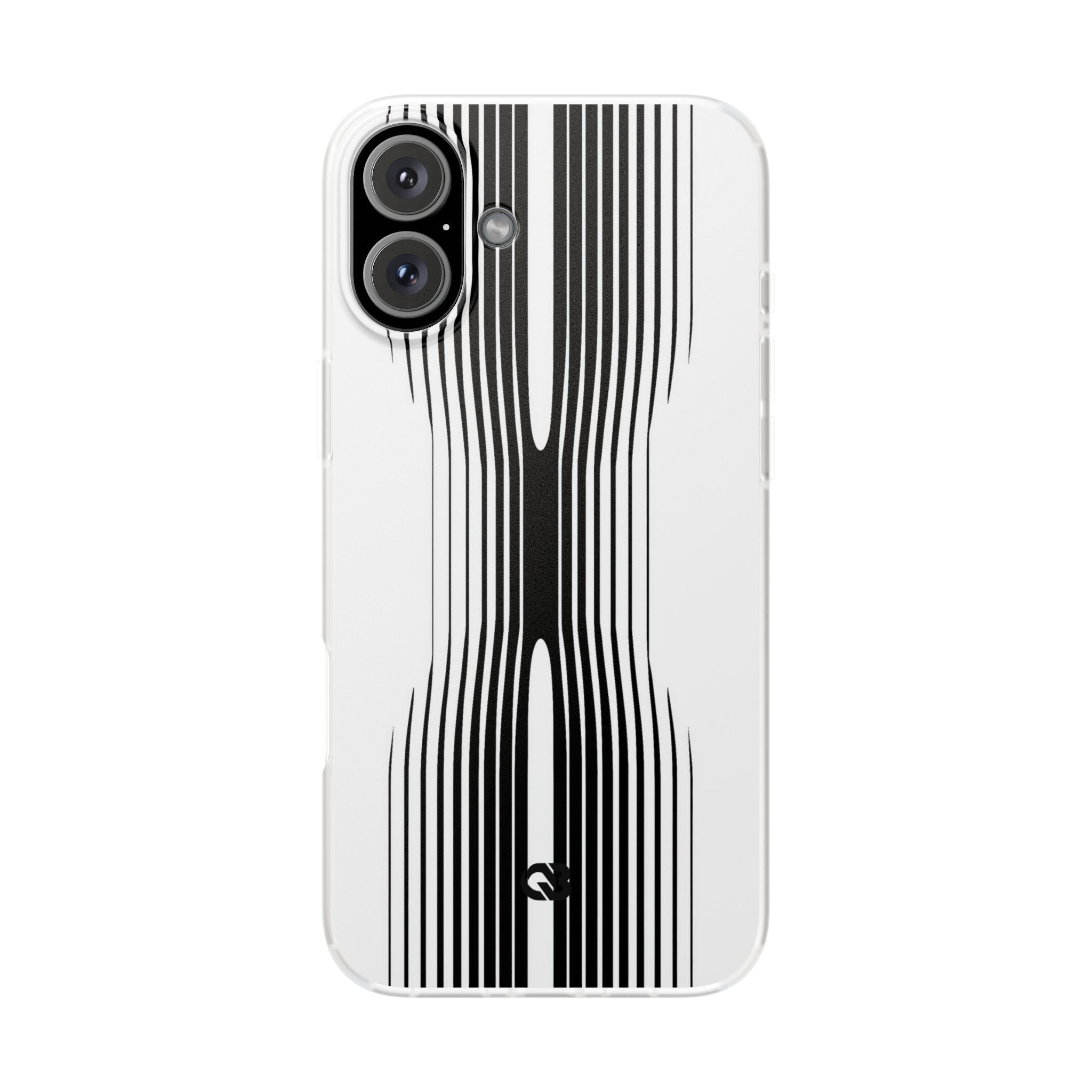 White Lite Phone Case for iPhone - Kinetic Mono Distortion