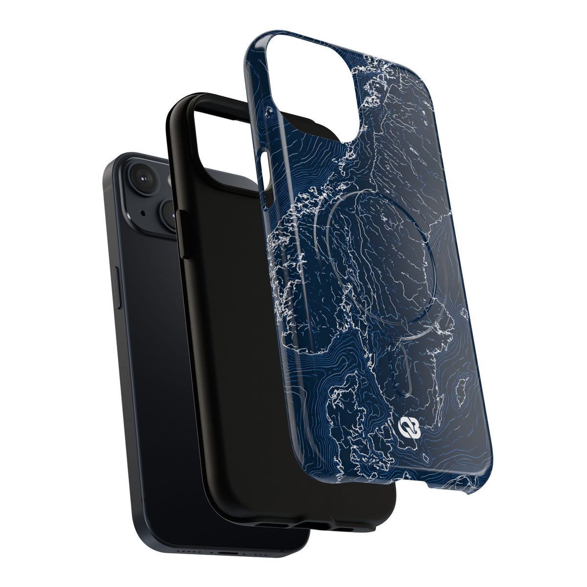 Nordic Contour Chart · Tough 2.0 Magnetic Phone Case for iPhone · Blue