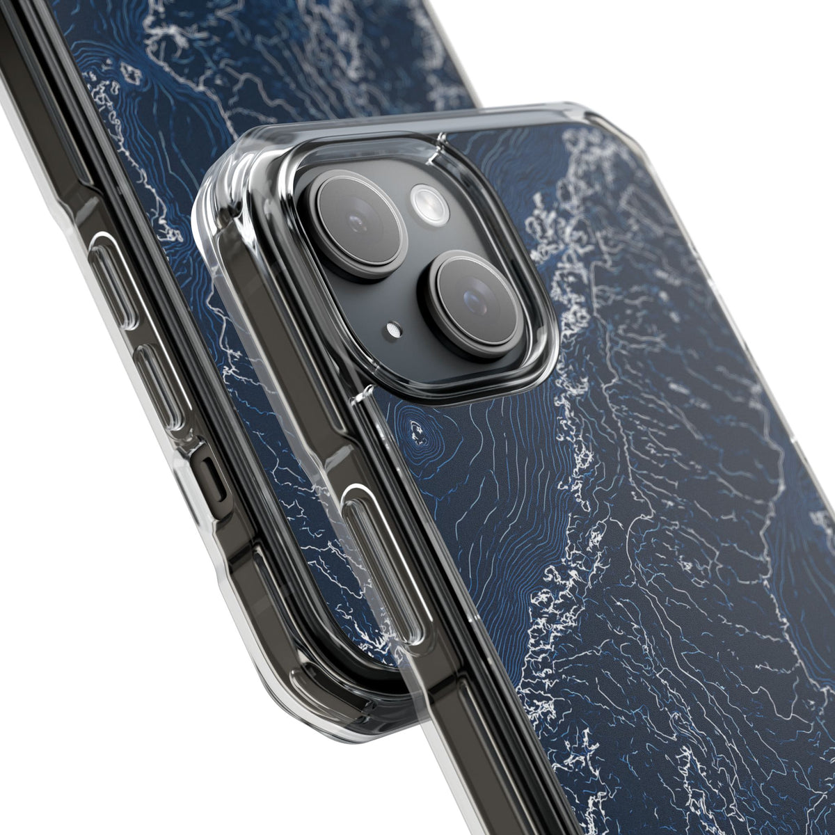 Nordic Contour Chart · Clear Impact Magnetic Phone Case for iPhone · Blue