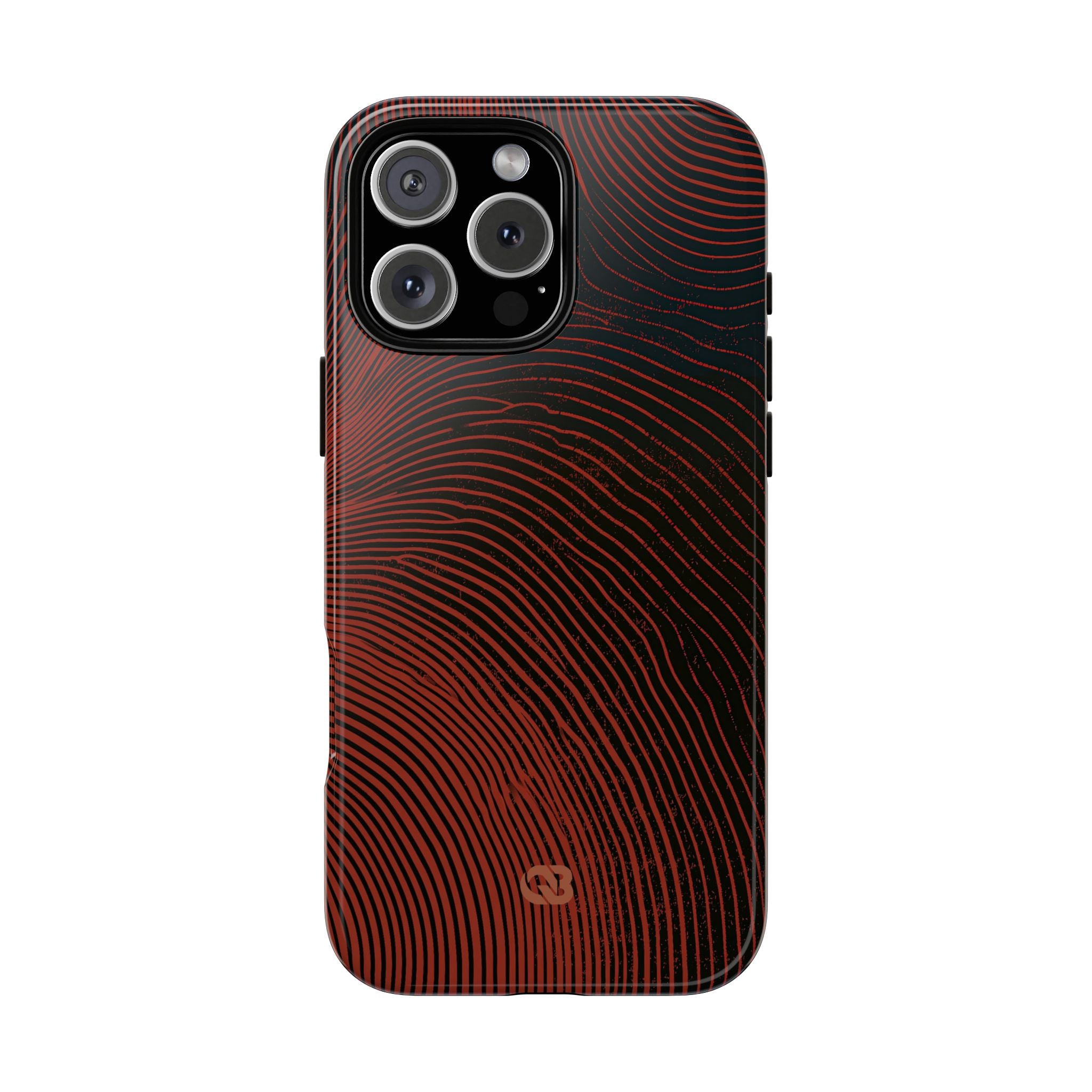 Red Tough Phone Case for iPhone - Terracotta Nerve Map