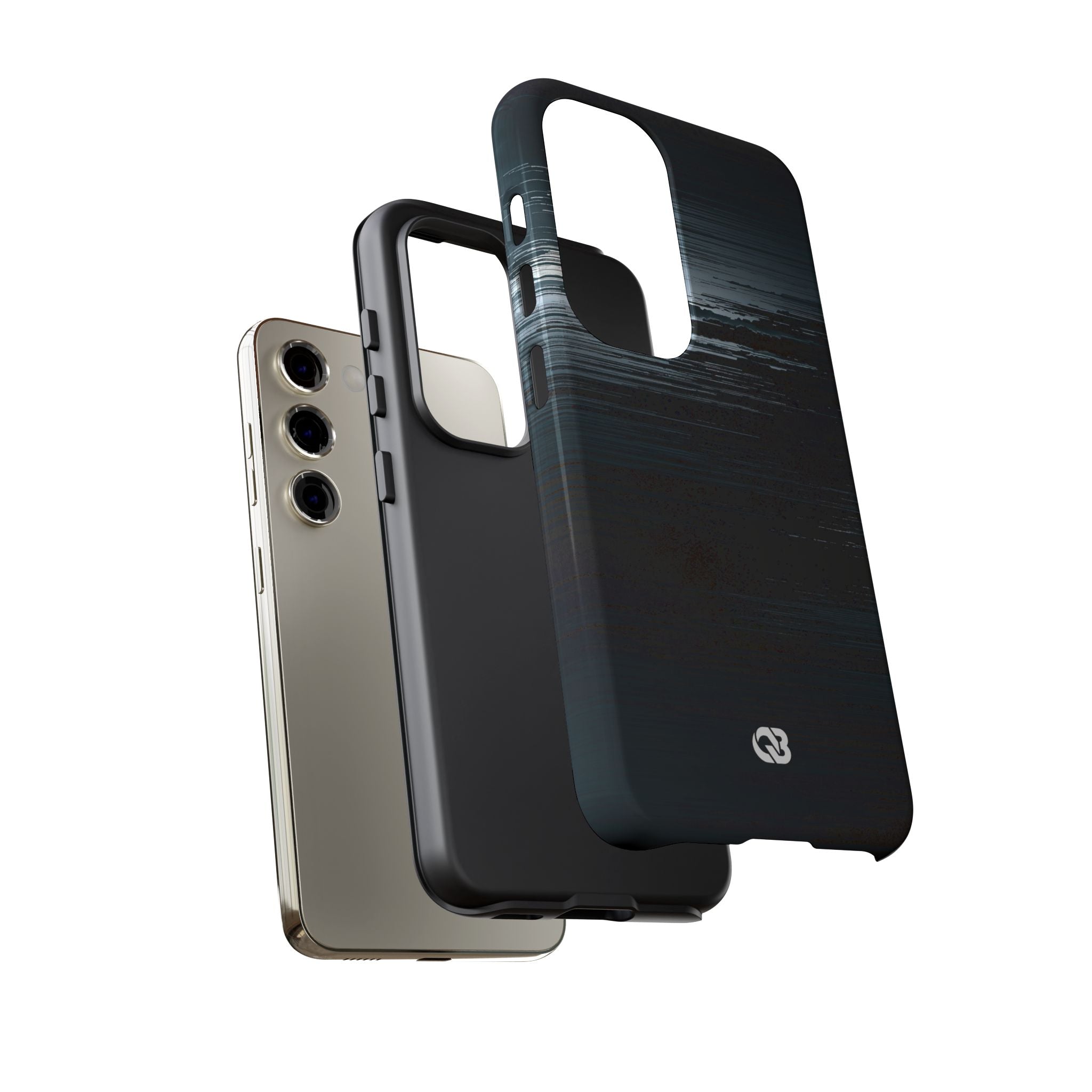 Black Tough Phone Case for Samsung - Frozen Signal Glitch