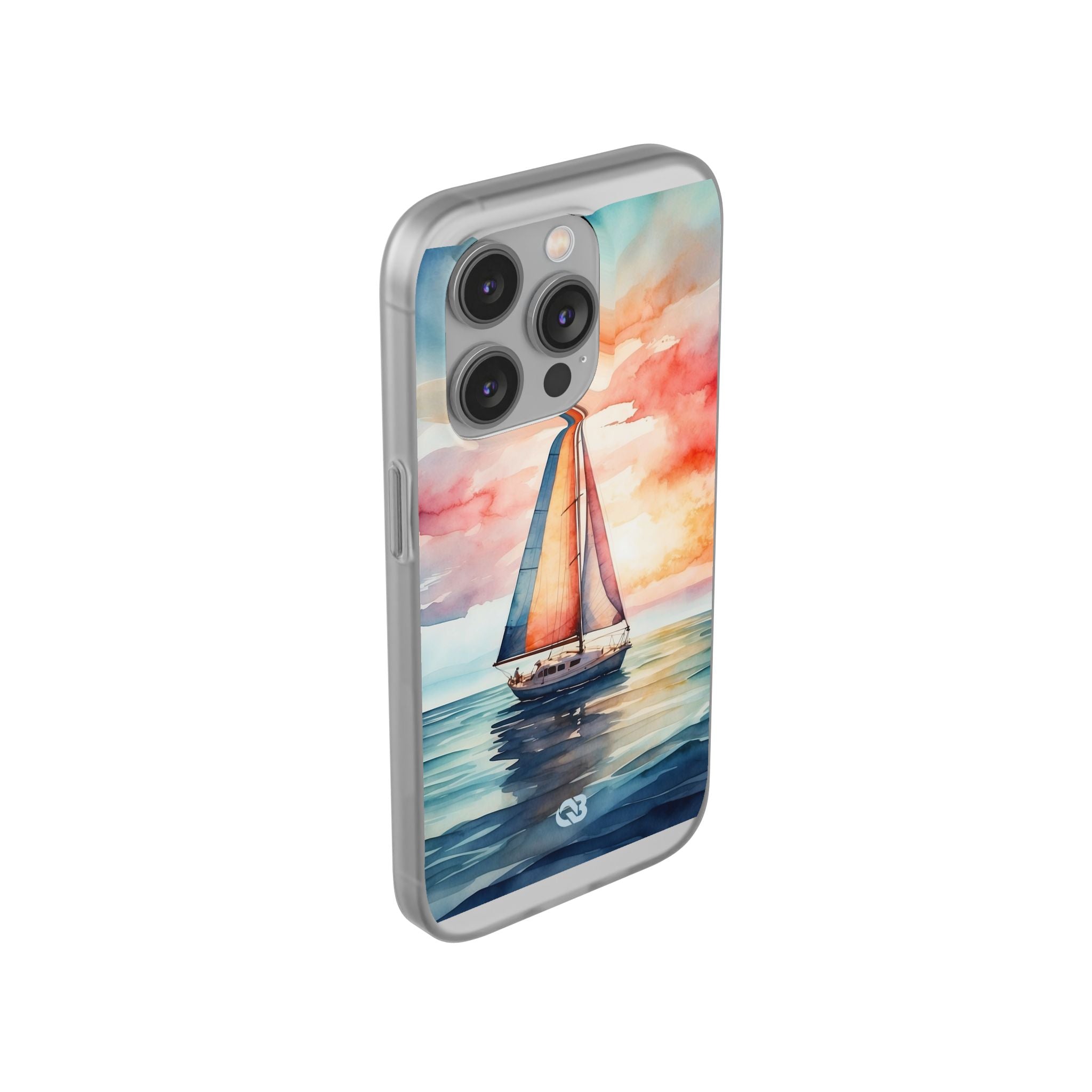 Crimson Horizon Sail · Soft Hoesje voor iPhone