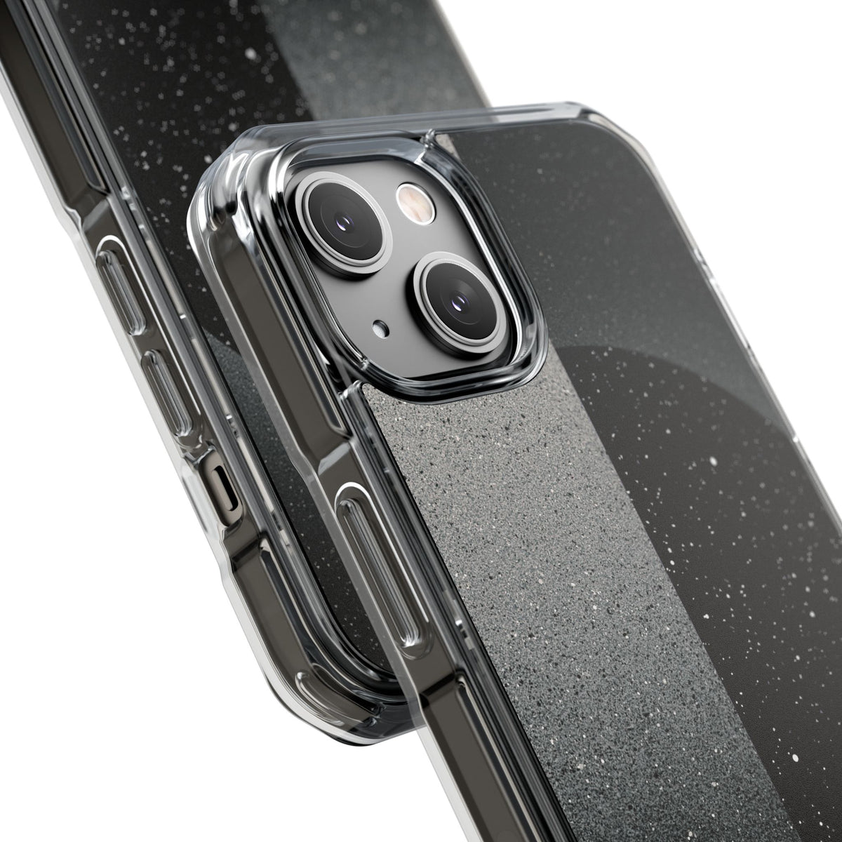 Black Impact MagSafe Phone Case for iPhone - Lunar Static Orbit