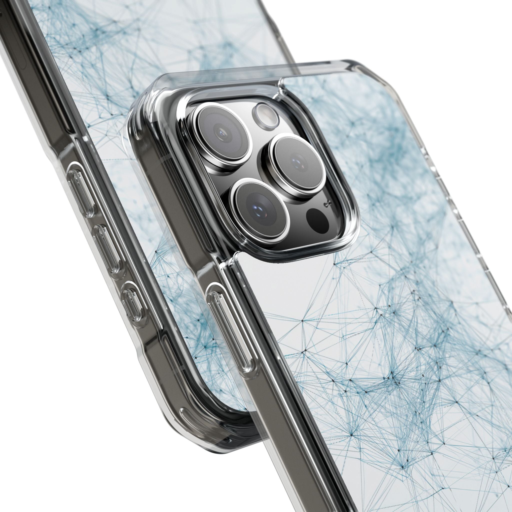 Blue Impact MagSafe Phone Case for iPhone - Glacial Neural Web