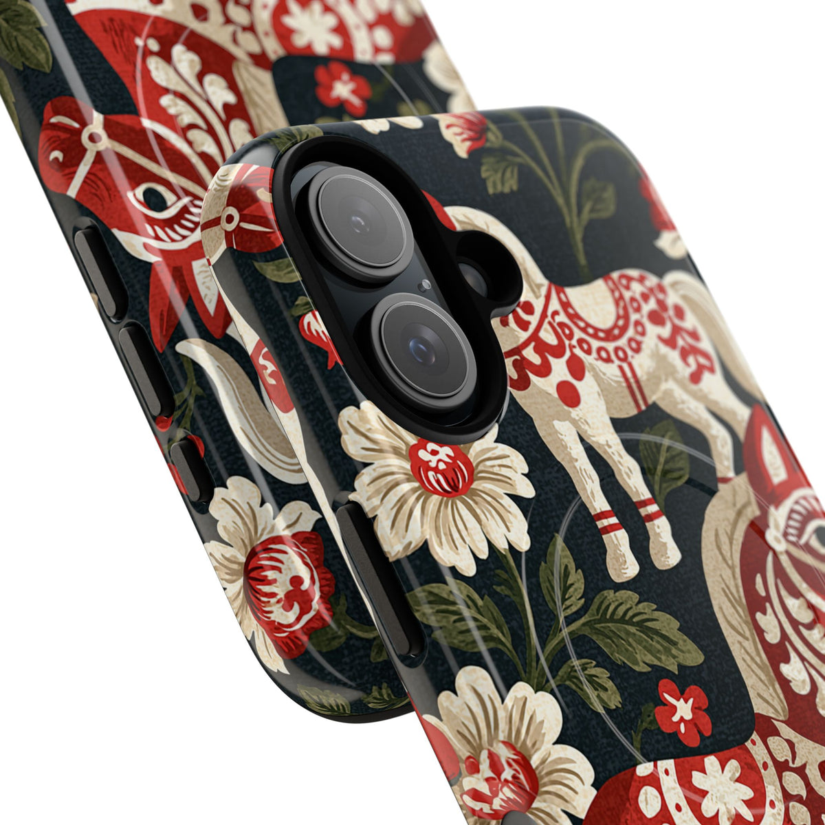 Nordic Dala Meadow · Tough 2.0 Magnetic Phone Case for iPhone · Red