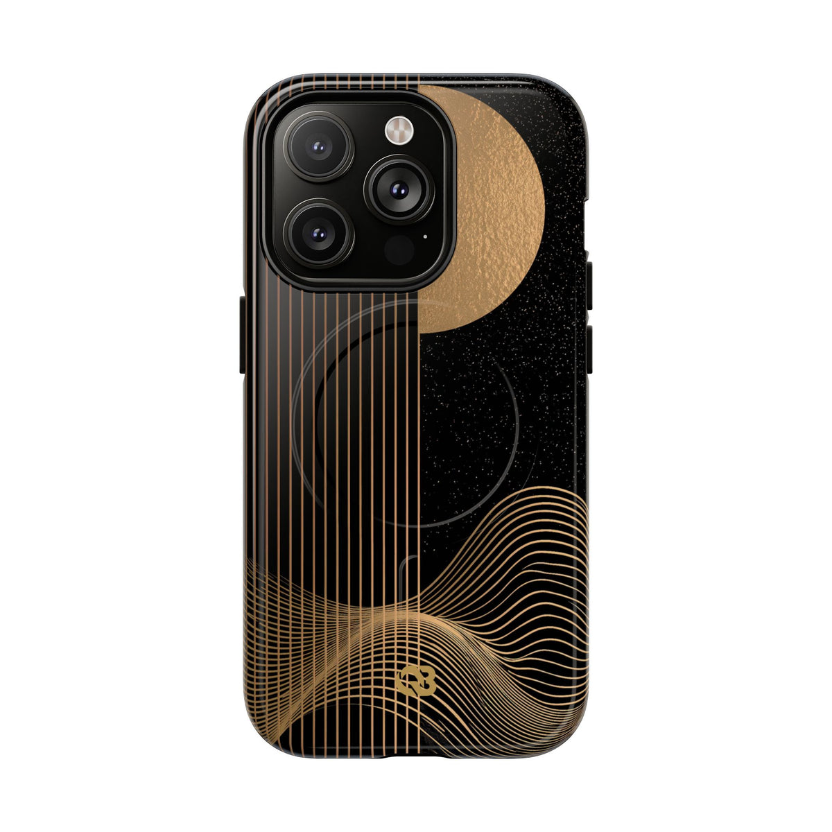 Gold Tough 2.0 Magsafe Phone Case for iPhone - Gilded Obsidian Dunes