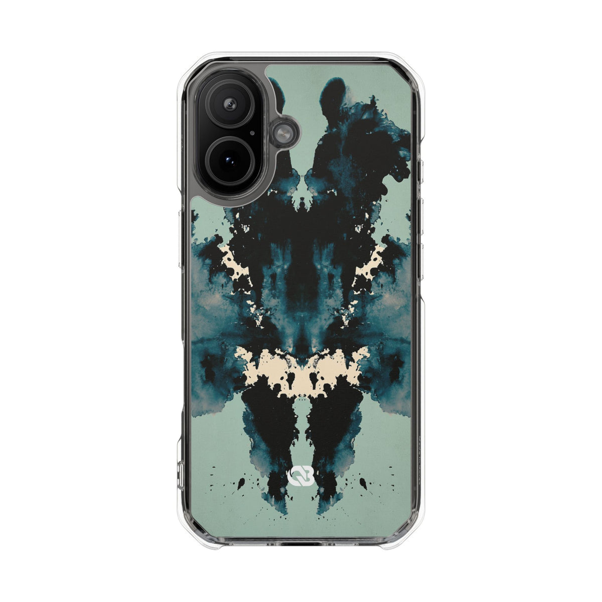 Rorschach Ink Void · Clear Impact Magnetic Phone Case for iPhone · Black