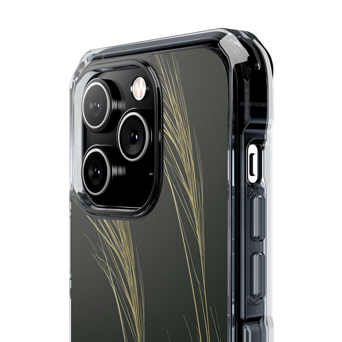 Golden Whispering Reeds · Clear Impact Magnetic Phone Case for iPhone · Green