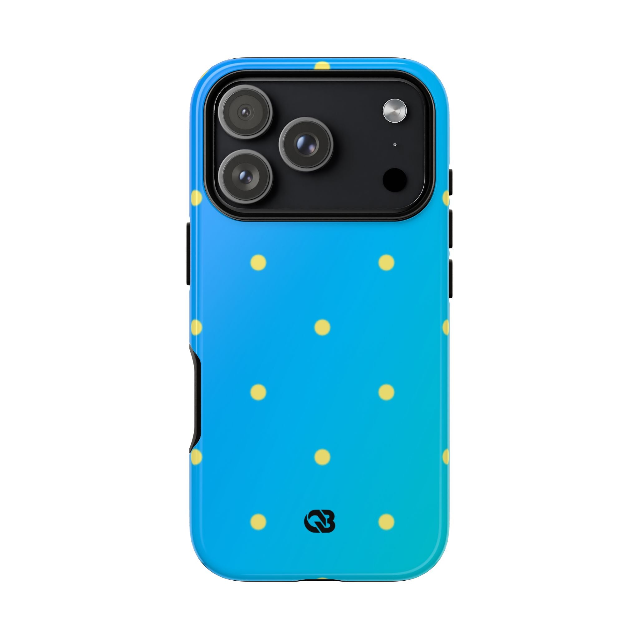 Cyan Sun Dots · Tough Phone Case for iPhone