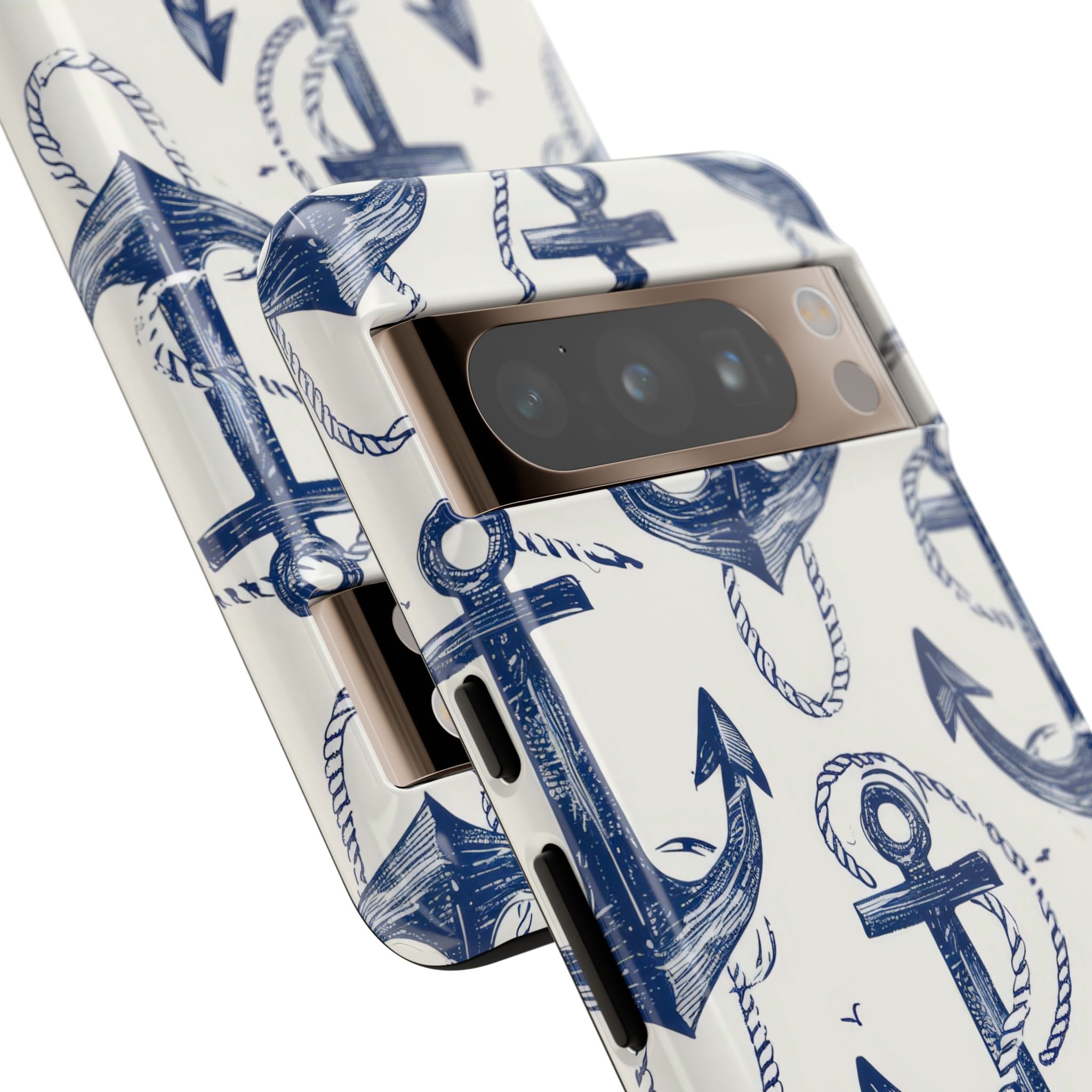Navy Anker Schlaufe Google Pixel 8 Pro Case - Tough