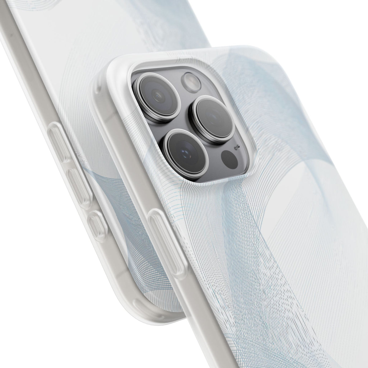 White Lite Phone Case for iPhone - Arctic Line Current