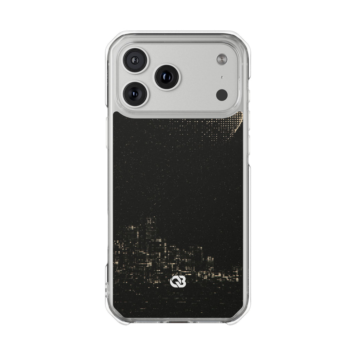 Lunar Metropolis Nocturne · Clear Impact Magnetic Phone Case for iPhone · Black