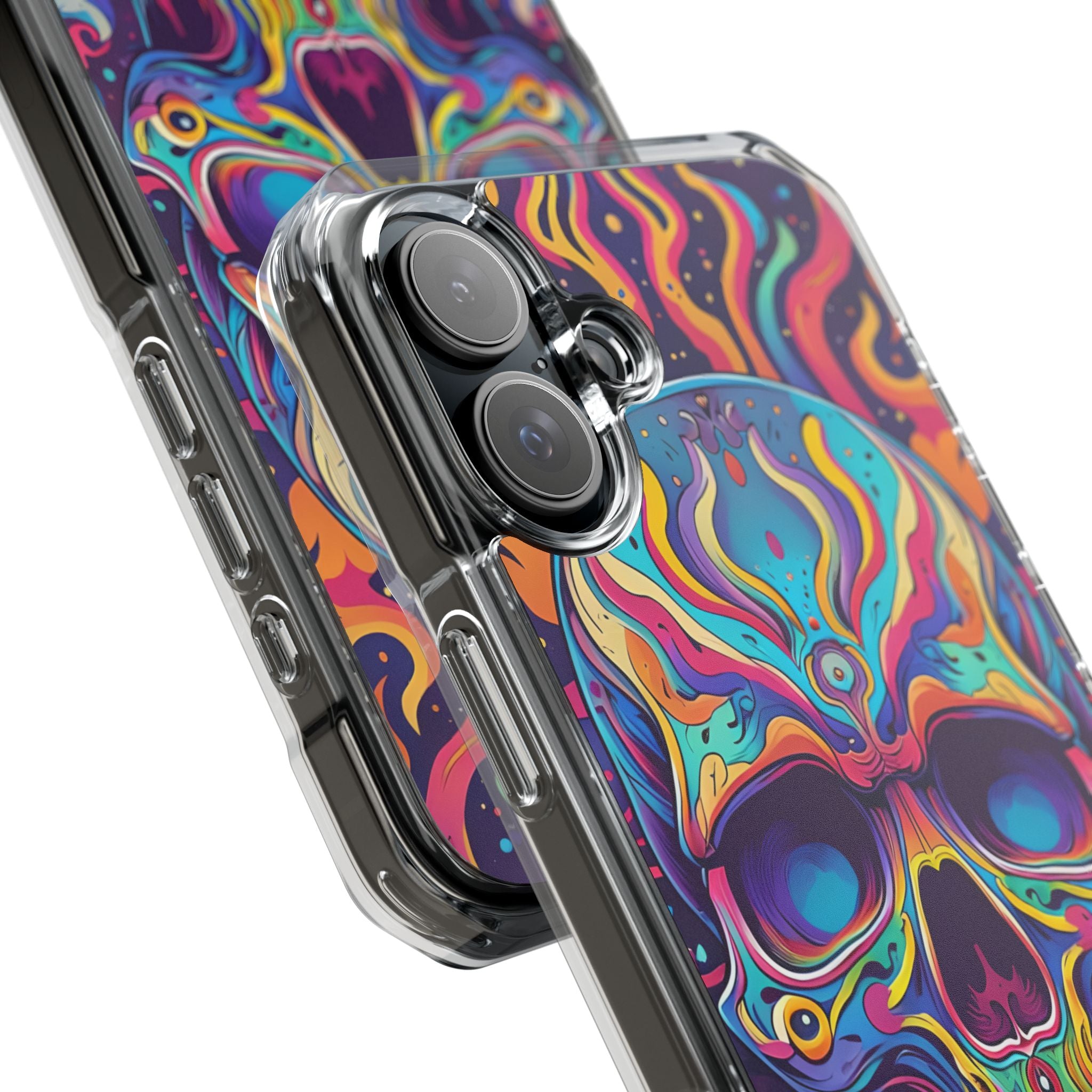 Flaming Skull iPhone 16 Plus Cover - Impact