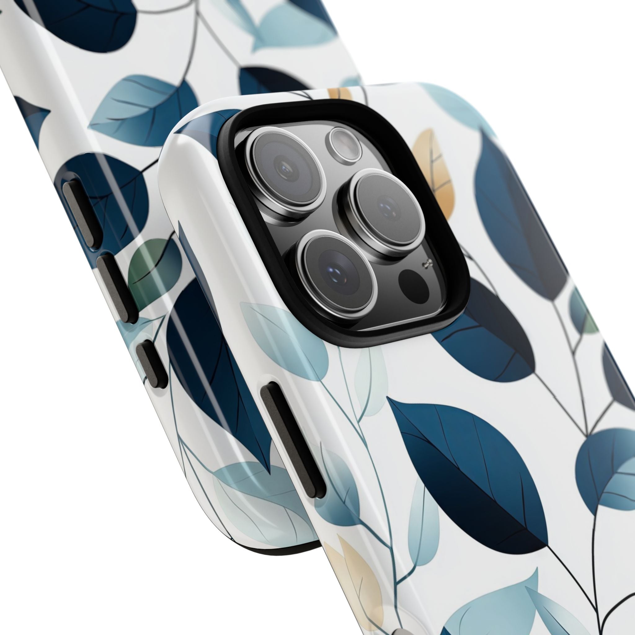 Navy Aderblätter iPhone 16 Pro Case - Tough
