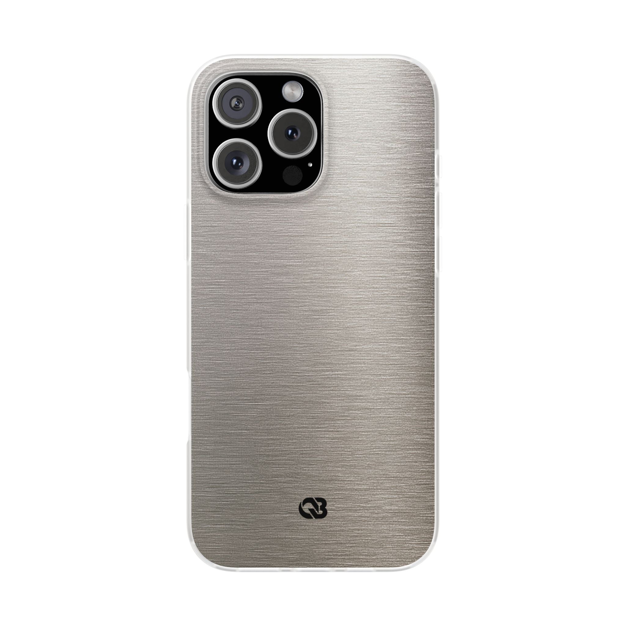 Grey Lite Phone Case for iPhone - Brushed Nickel Linen