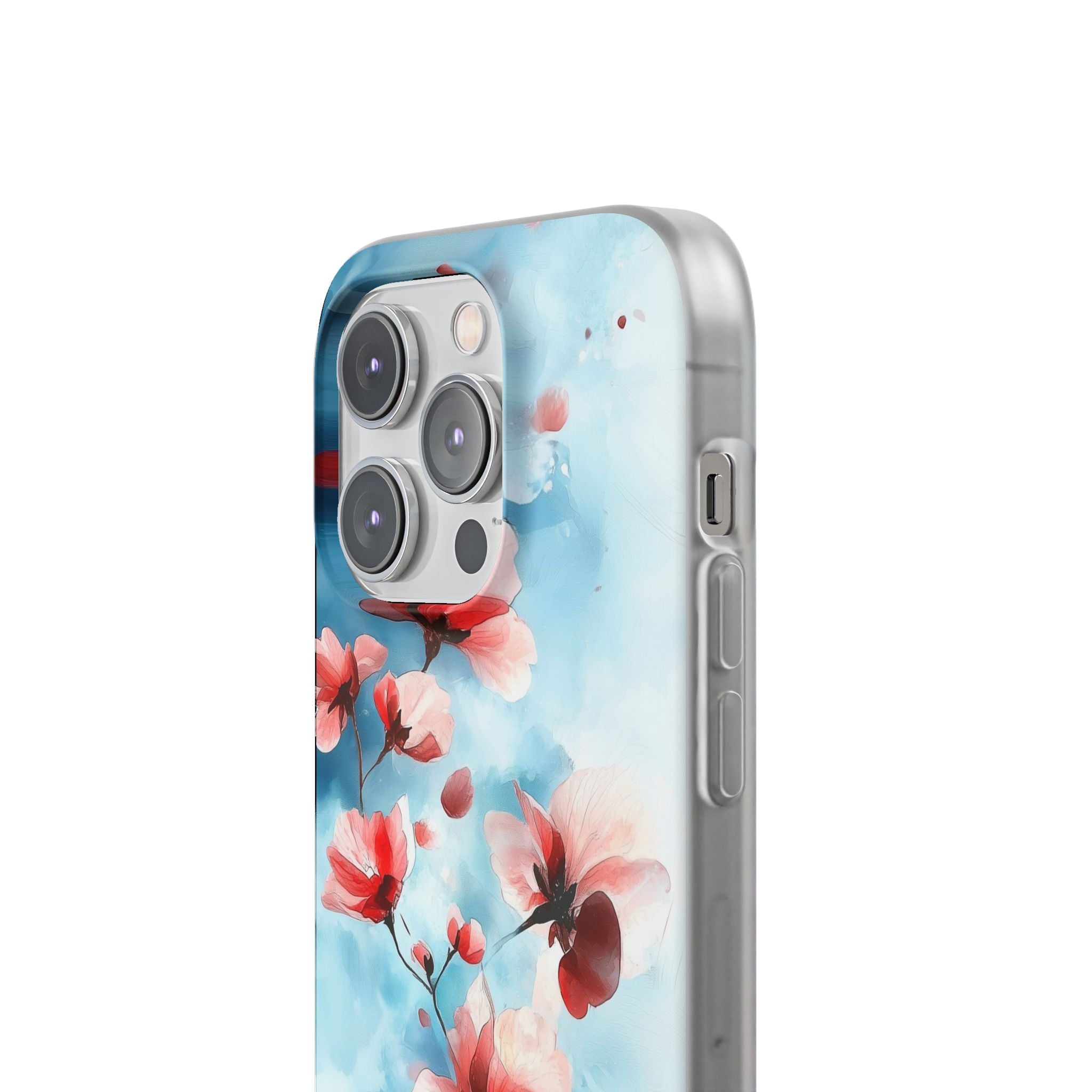 Pink Blossom Drift iPhone 14 Pro Skal - Mjuk