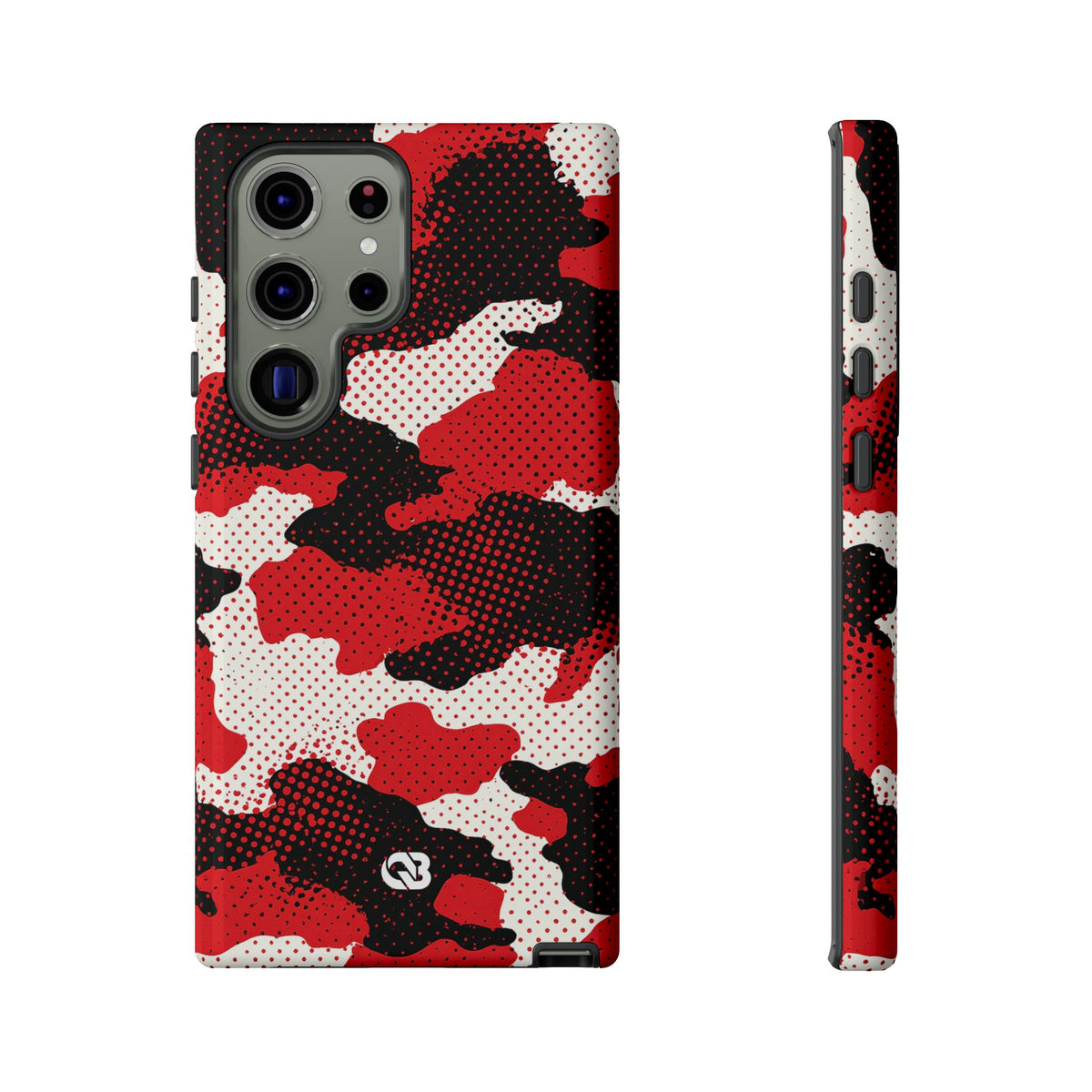 Crimson Halftone Camo · Tough Phone Case for Samsung · Red