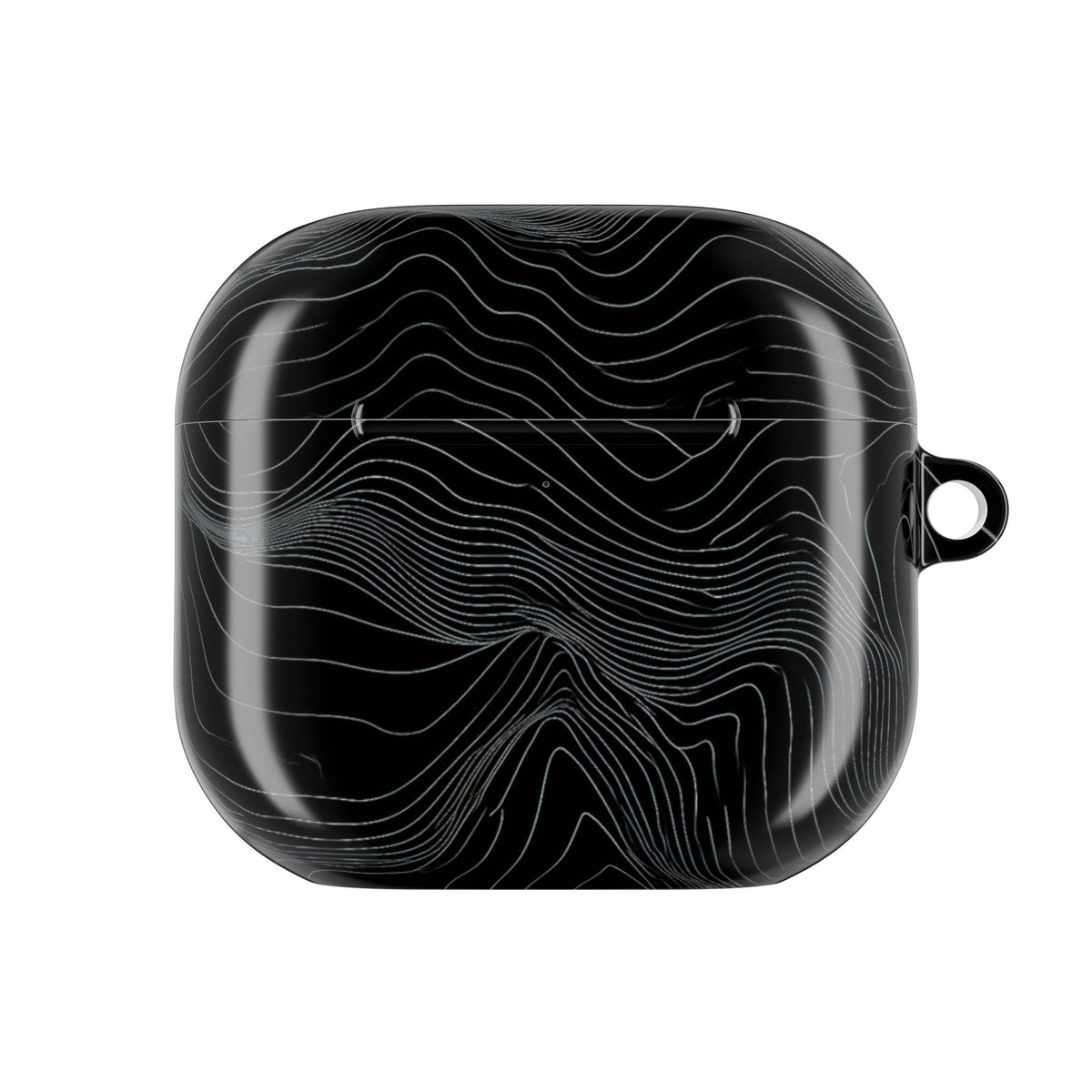 Obsidian Contour Elevation · Hard Case for AirPods & AirPods Pro · Black