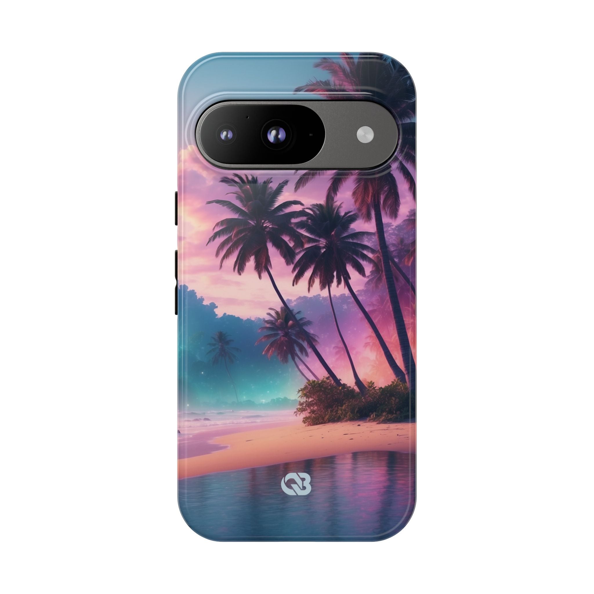 Neon Shore Palms · Tough Handyhülle für Google Pixel