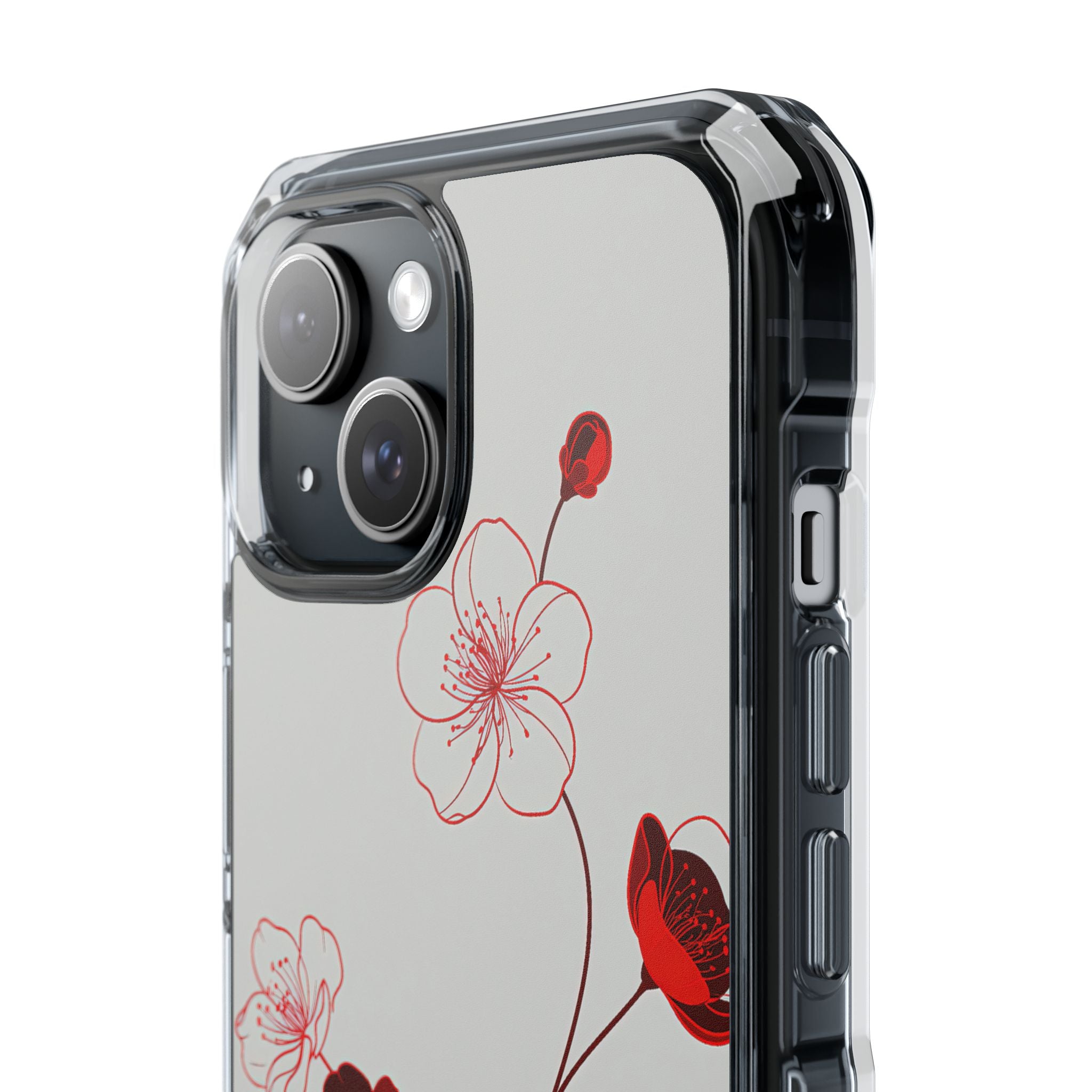 Red Impact MagSafe Phone Case for iPhone - Kyoto Ember Bloom