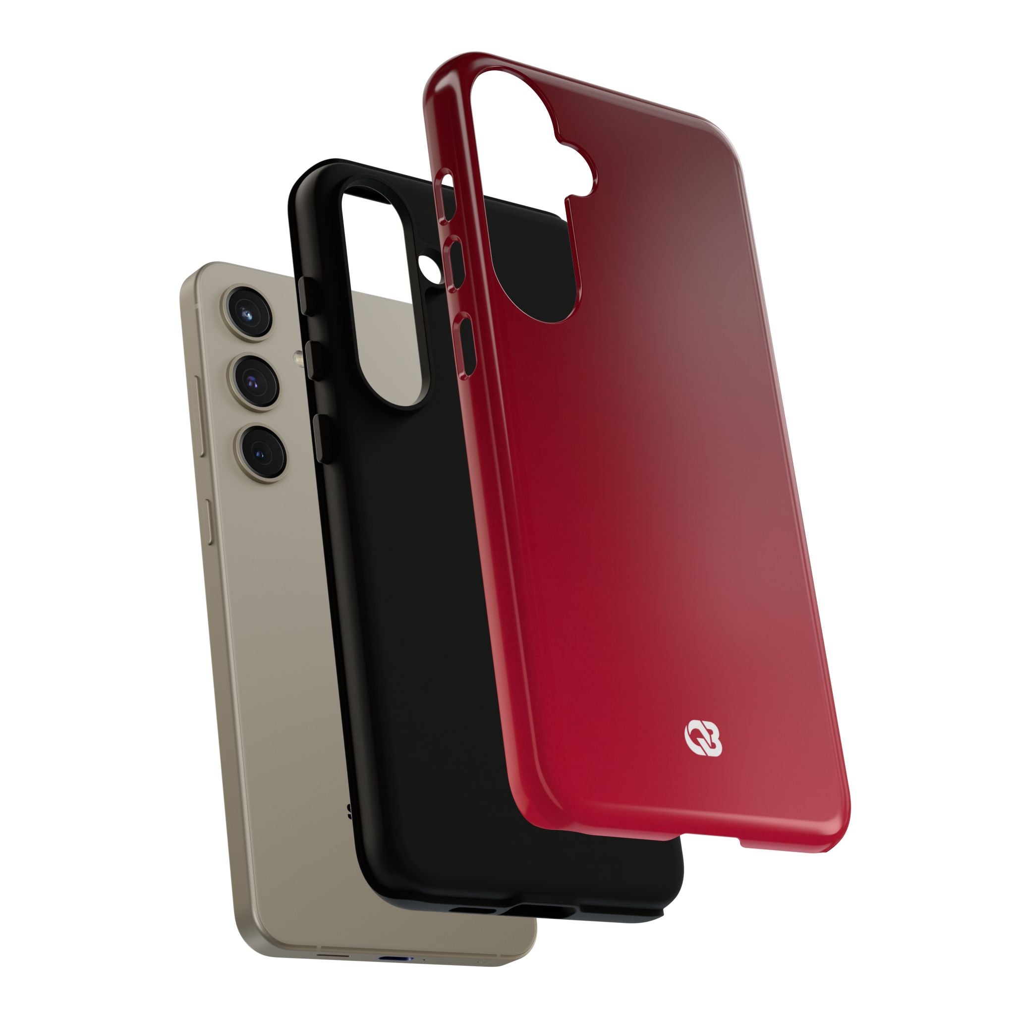 Red Tough Phone Case for Samsung - Crimson Velvet Fade