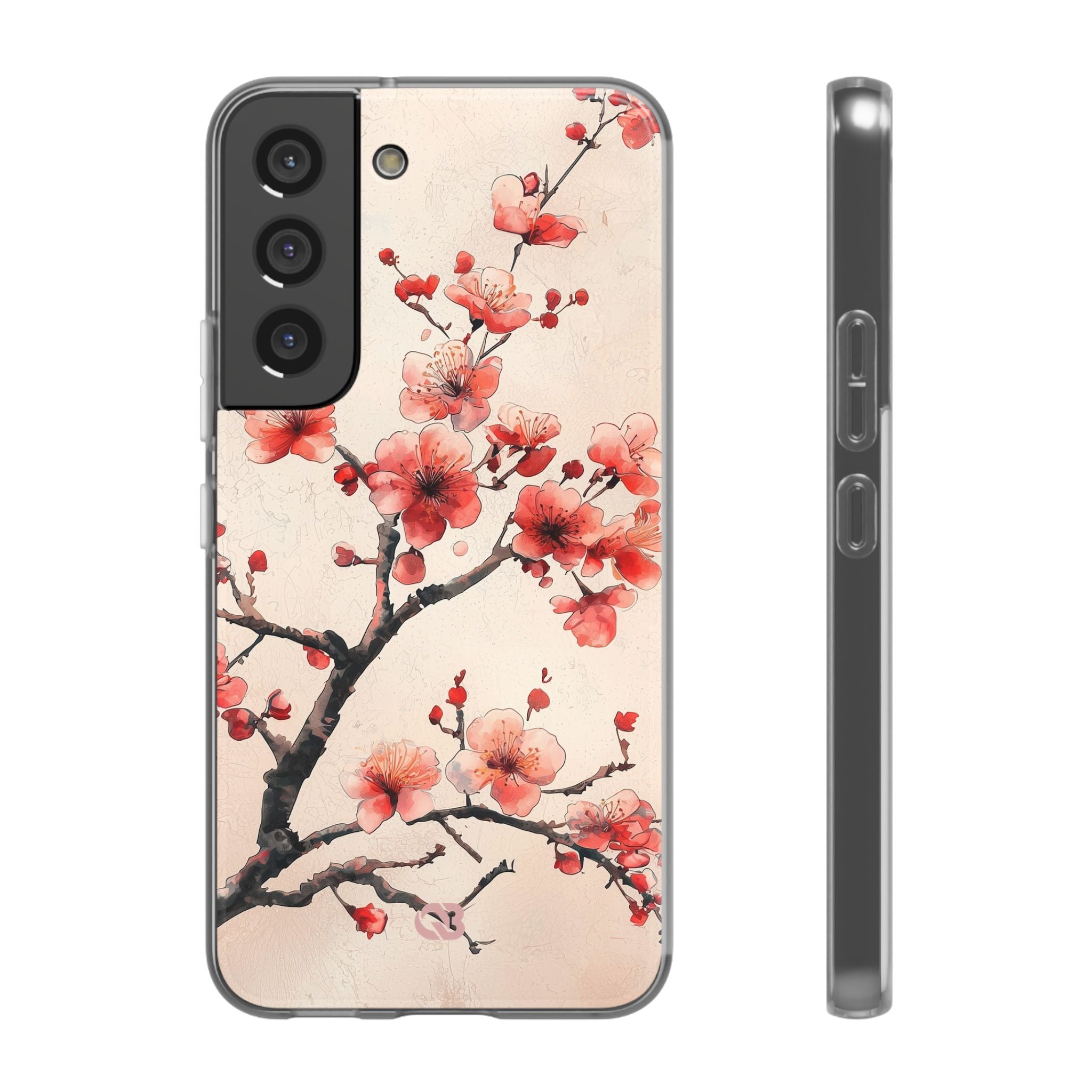 Crimson Silk Flora · Soft Phone Case for Samsung