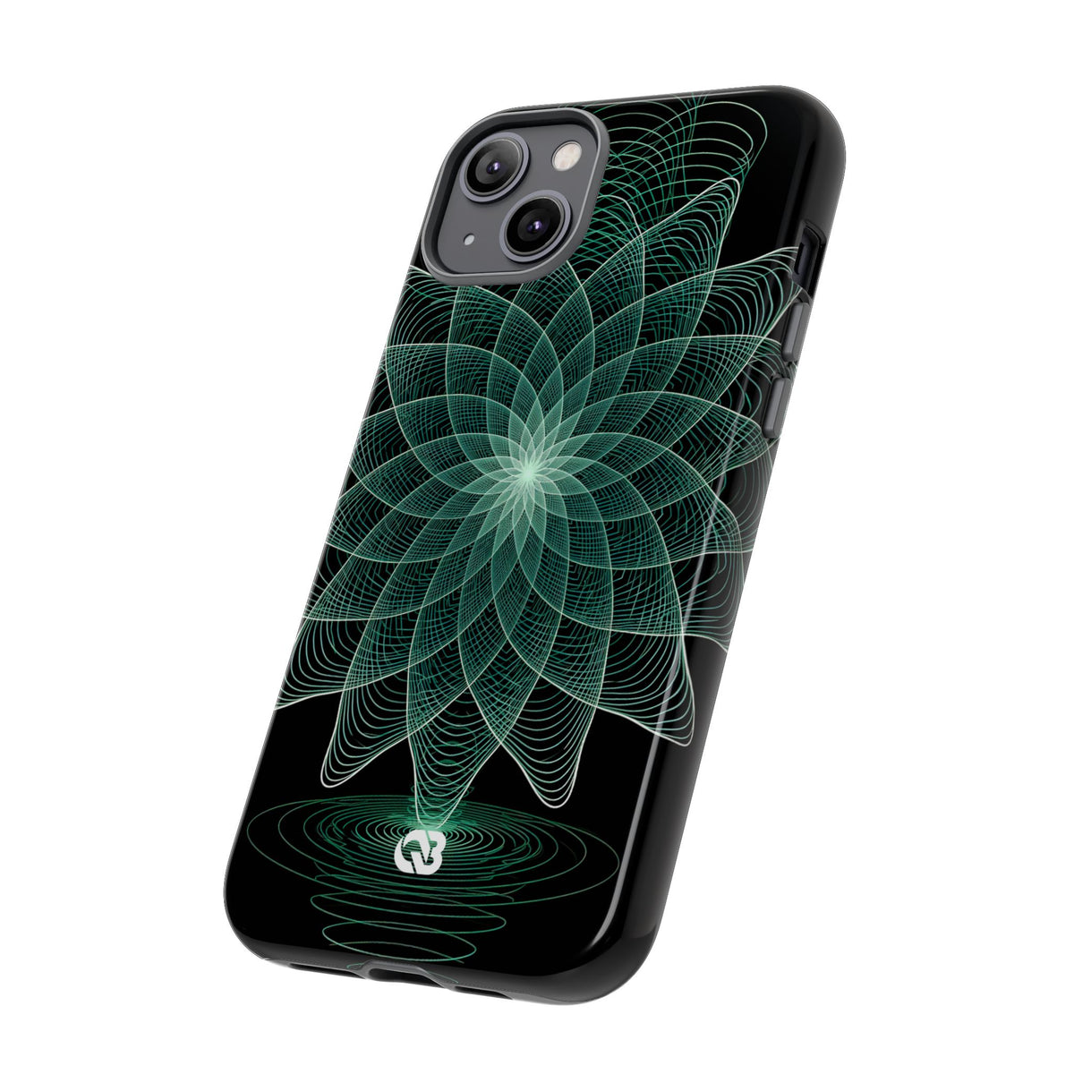 Verdant Harmonic Bloom · Tough Phone Case for iPhone · Black