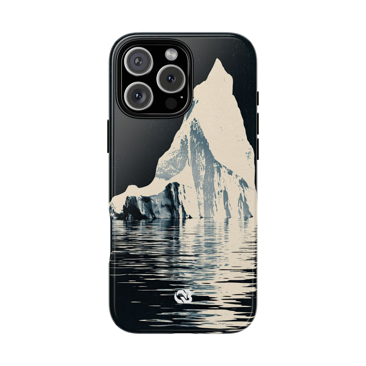 Blue Tough Phone Case for iPhone - Frozen Navy Monolith