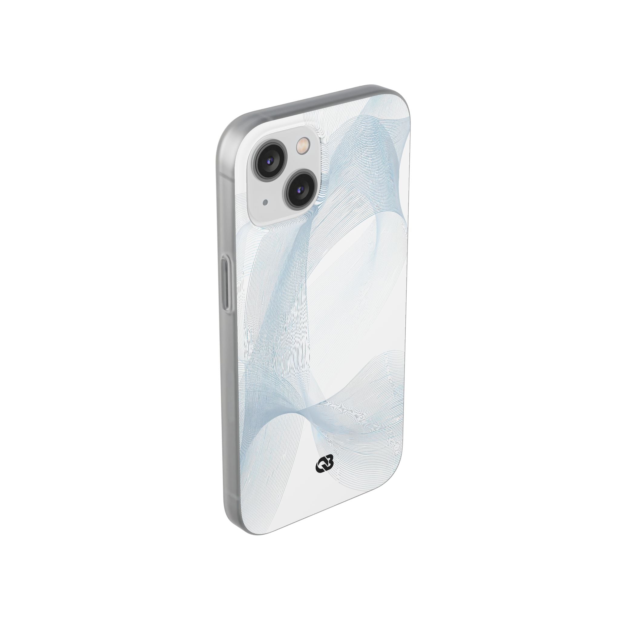 White Lite Phone Case for iPhone - Arctic Line Current