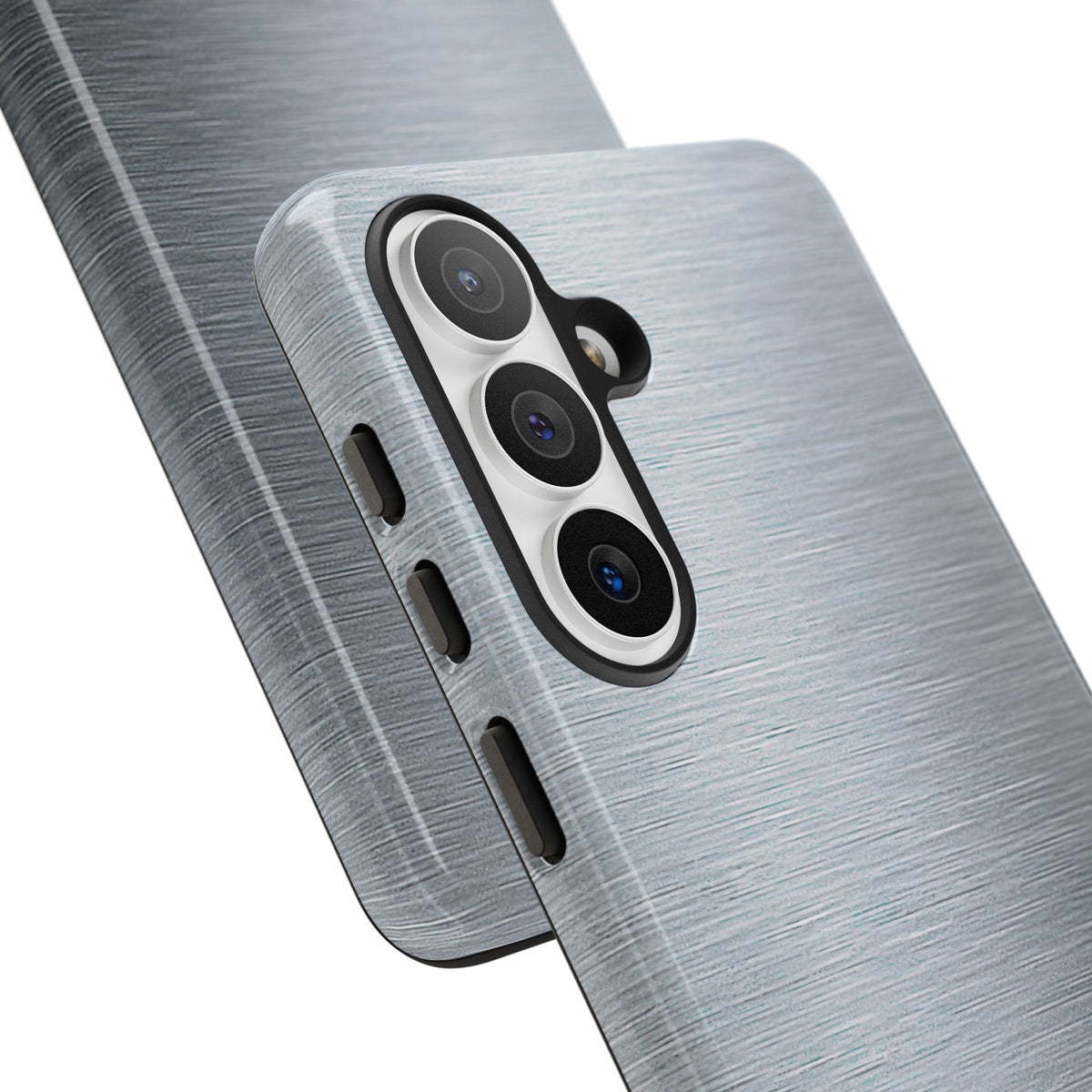 Silver Tough Phone Case for Samsung - Satin Chrome Grain