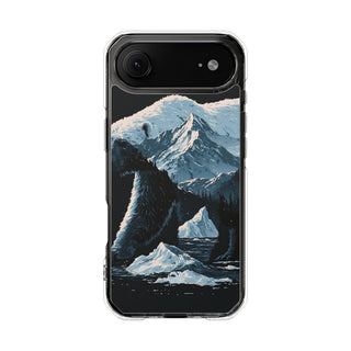 Nordic Arctic Bear · Clear Impact Magnetic Phone Case for iPhone · Black