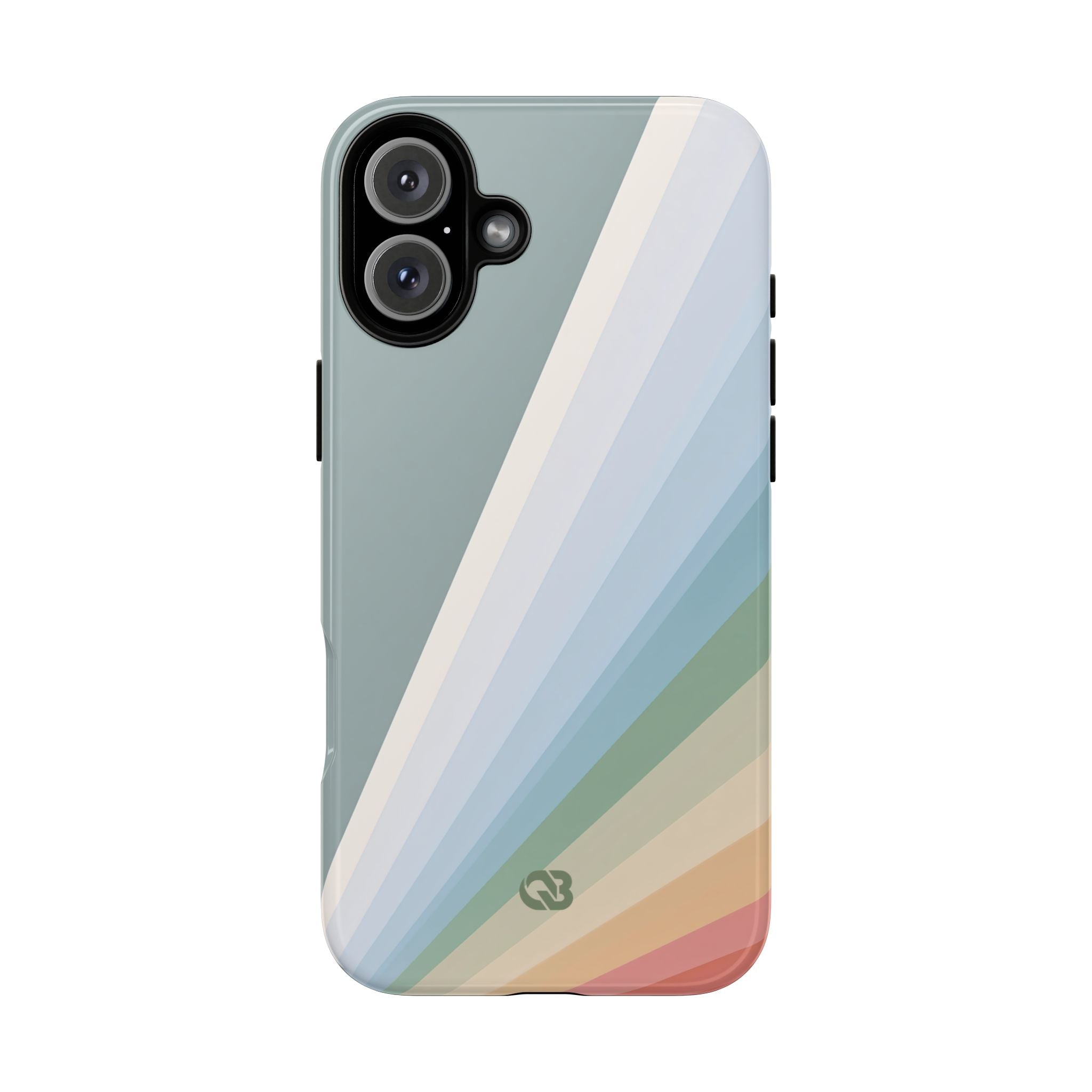 Green Tough Phone Case for iPhone - Sage Prism Beam