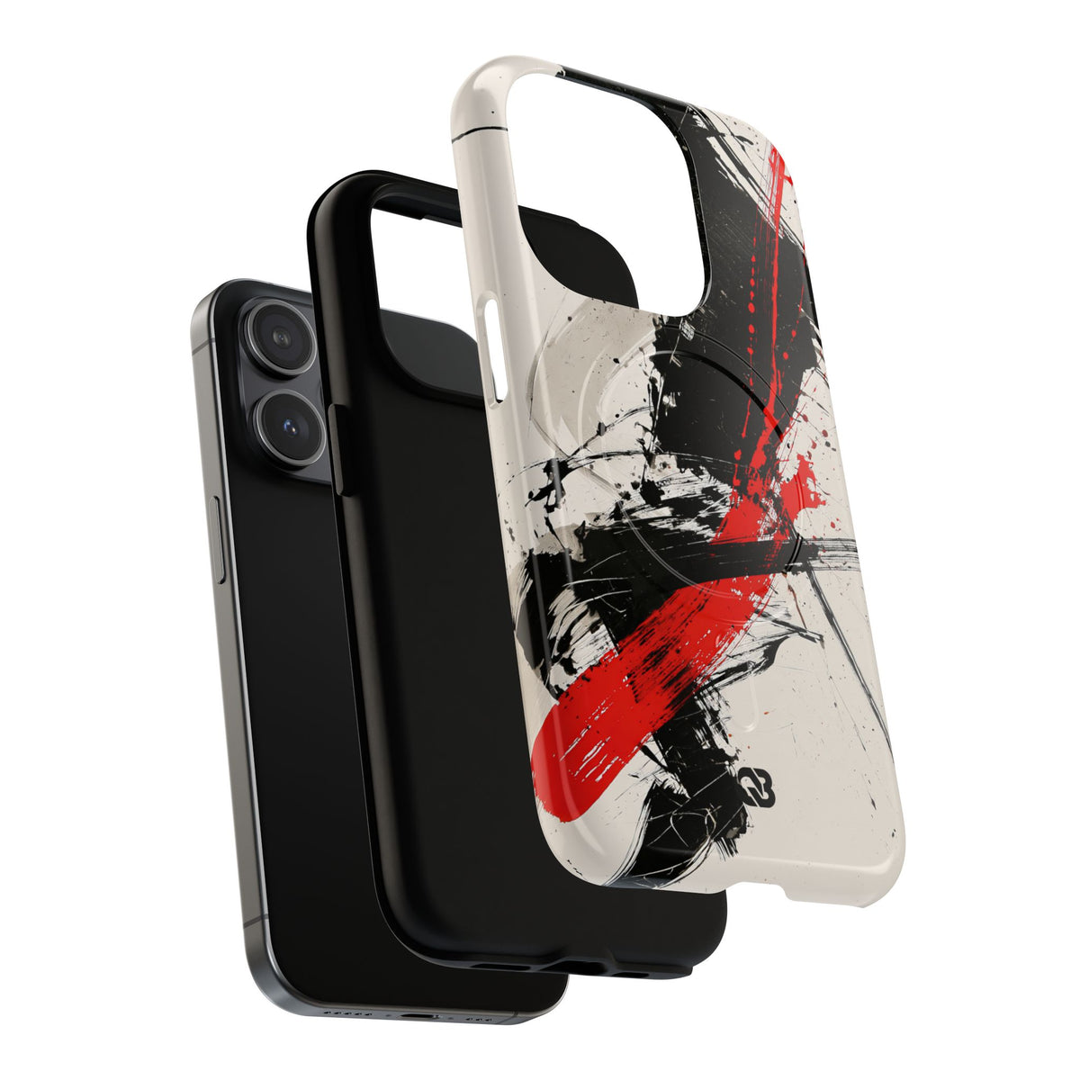 Crimson Sumi Slash · Tough 2.0 Magnetic Phone Case for iPhone · White