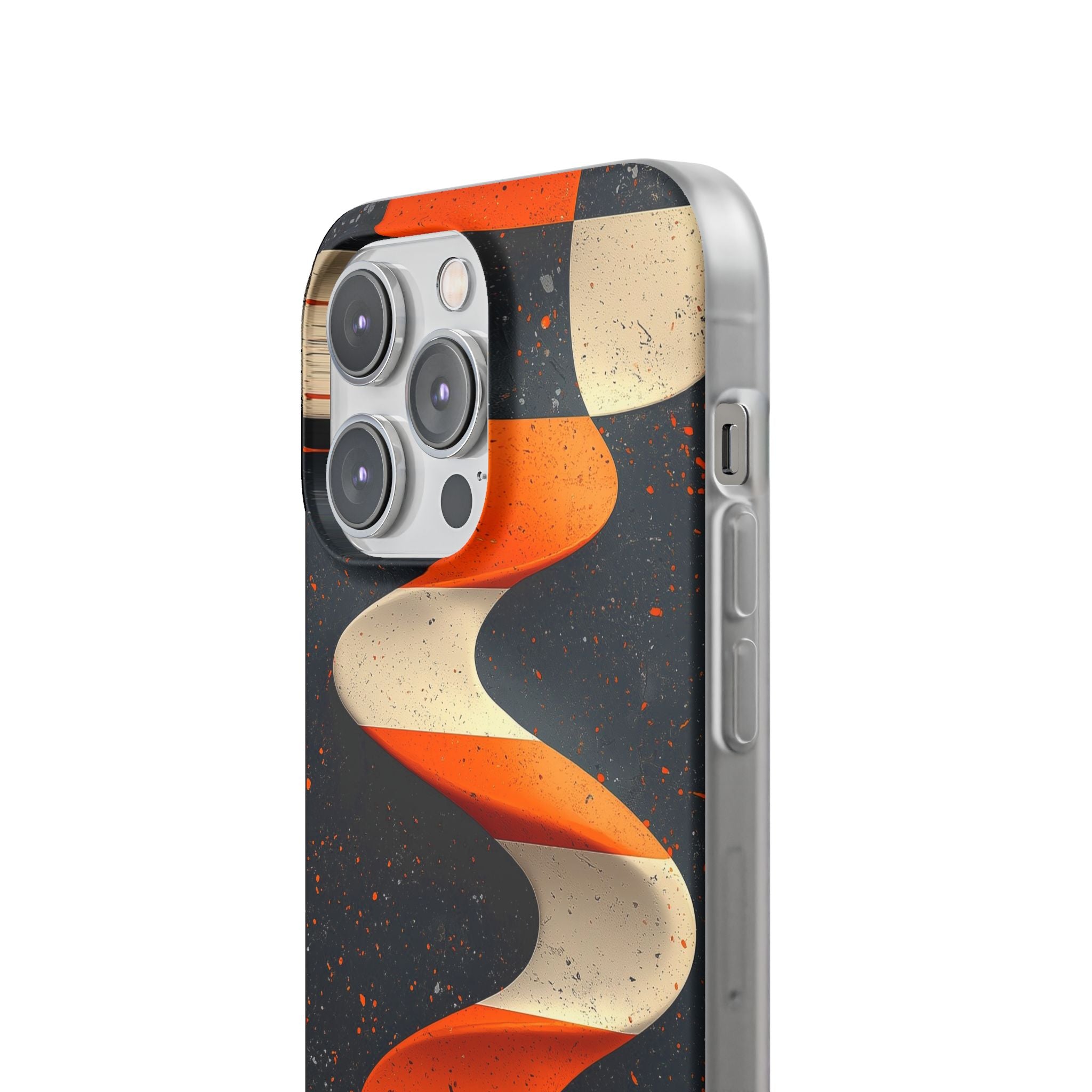 Orange Grit Twist · Coque de téléphone Soft pour iPhone