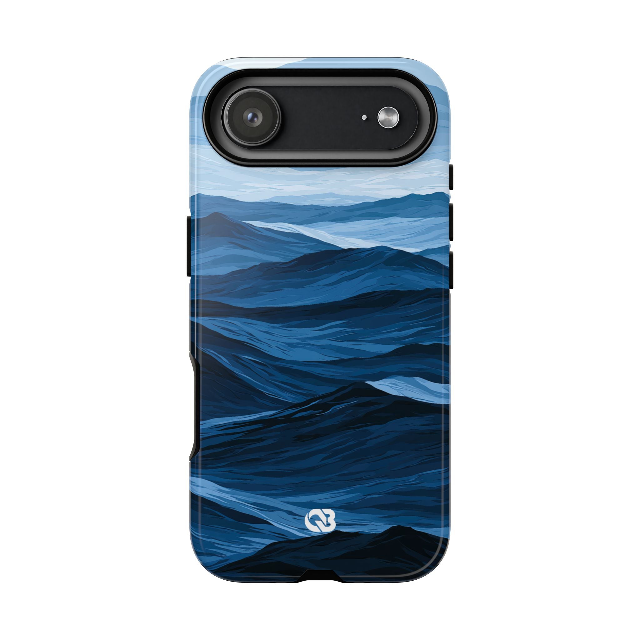 Blue Tough Phone Case for iPhone - Cobalt Ridge Tides