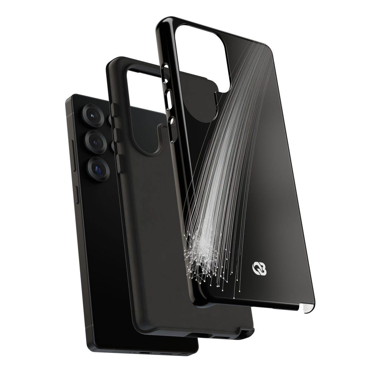 Black Tough Phone Case for Samsung - Linear Velocity Beam