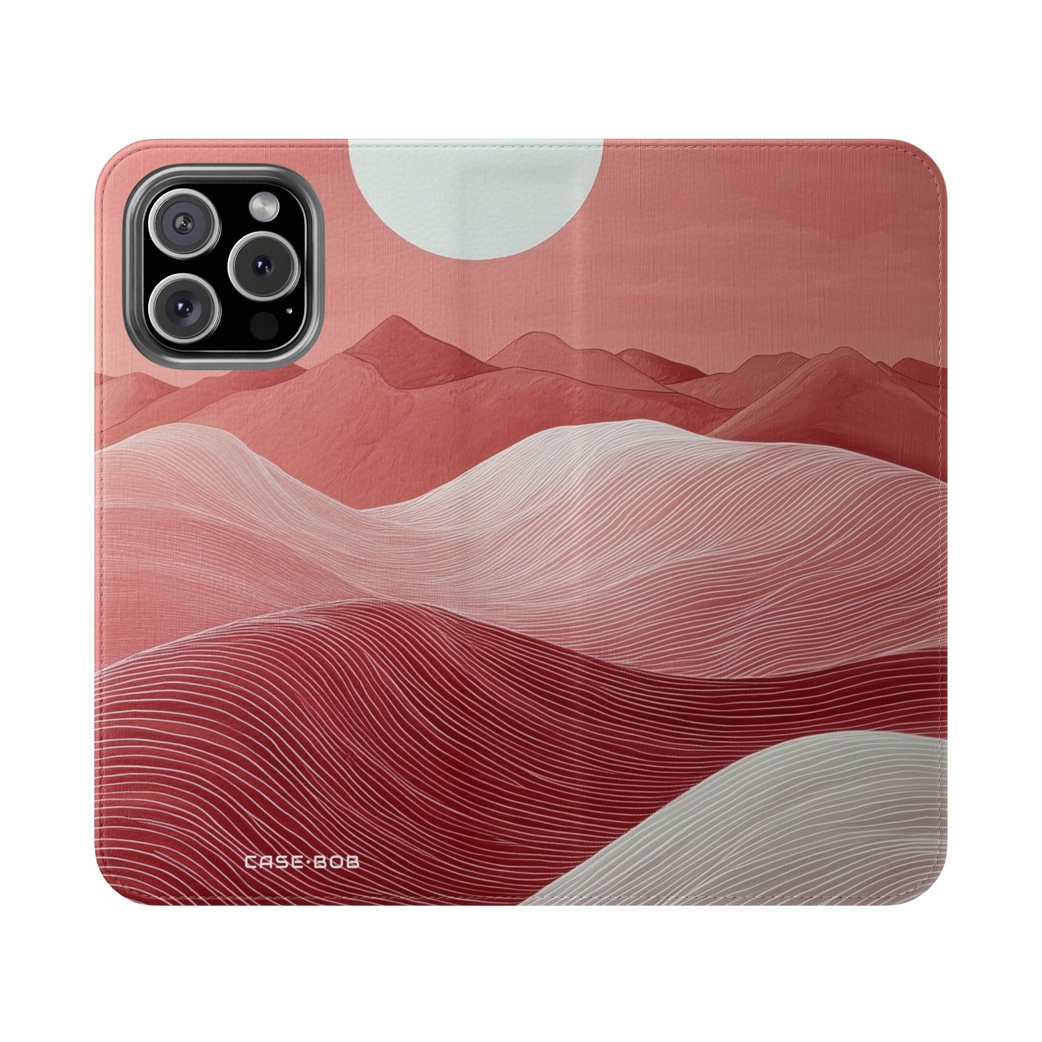White Orb Dunes - iPhone 16 Max Case - Wallet