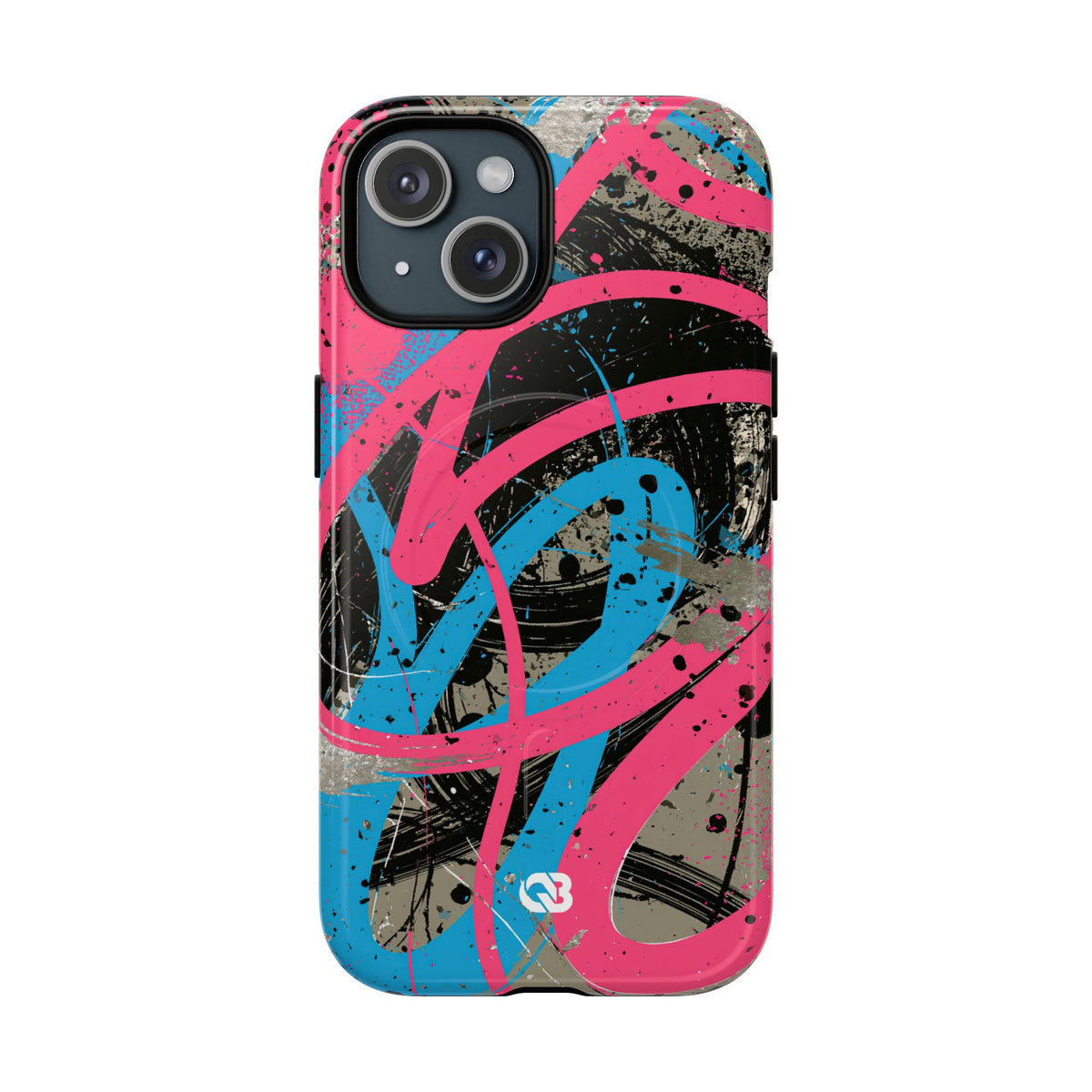 Cyber Splatter Flow · Tough 2.0 Magnetic Phone Case for iPhone · Pink