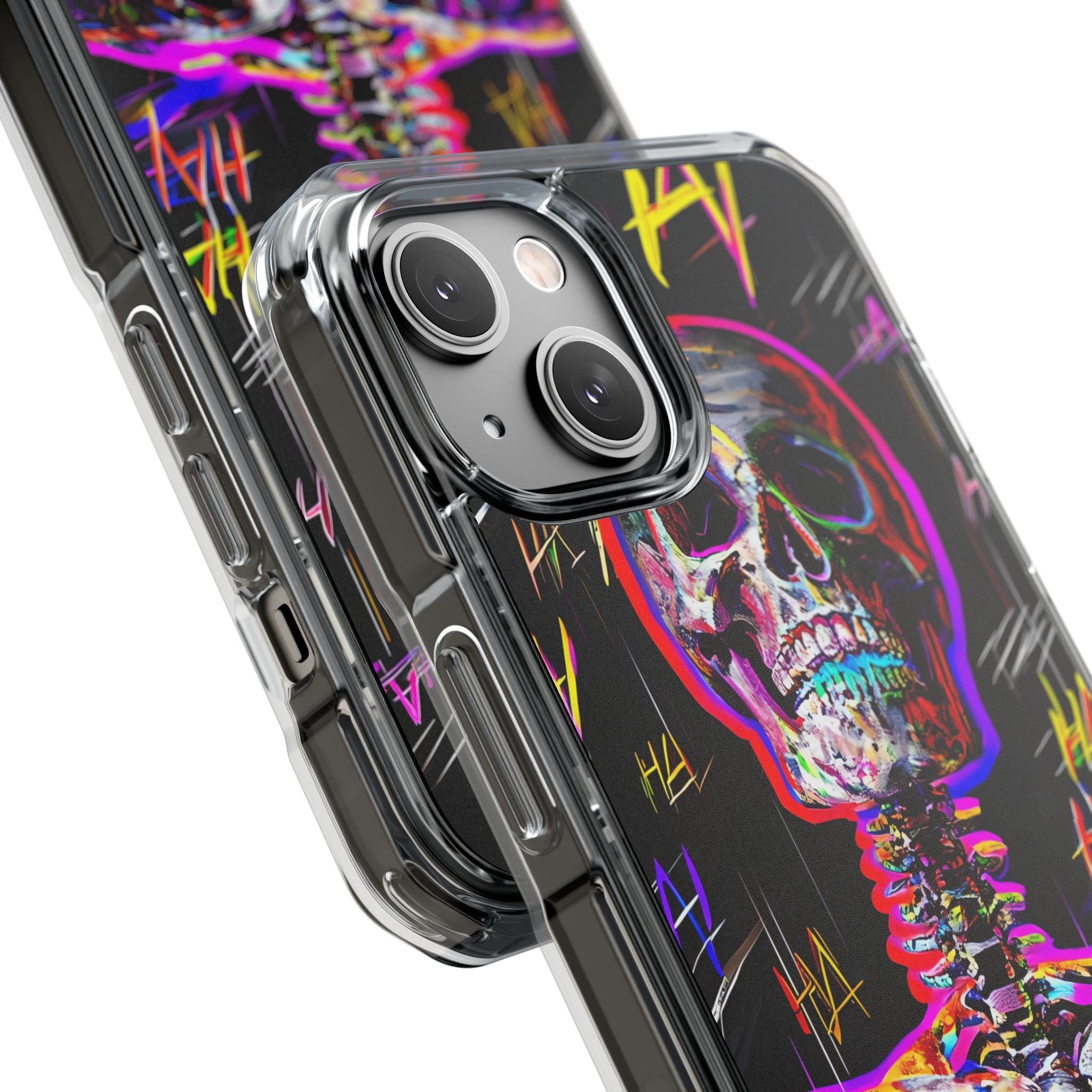 Neon Glitch Skeleton · Impact Handyhülle für iPhone · Magsafe