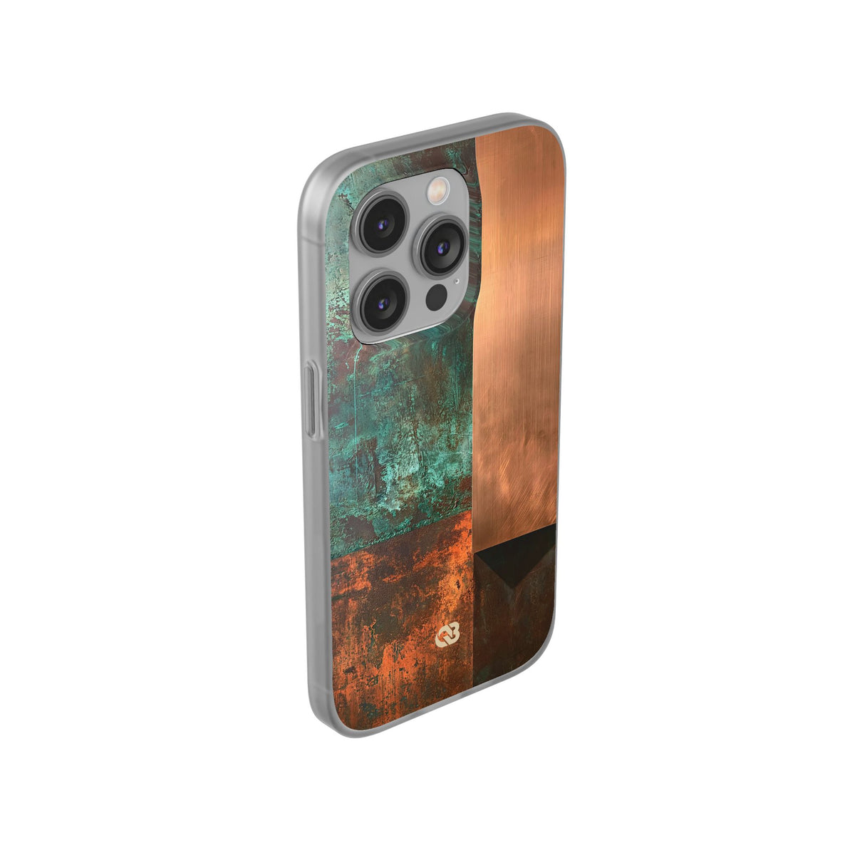Teal Lite Phone Case for iPhone - Verdigris Copper Slab