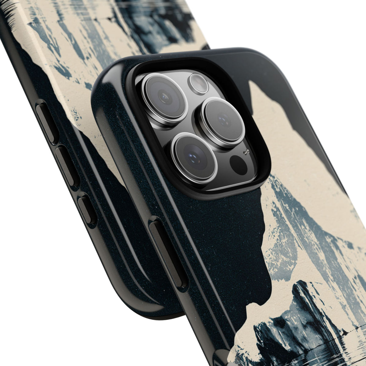 Blue Tough Phone Case for iPhone - Frozen Navy Monolith