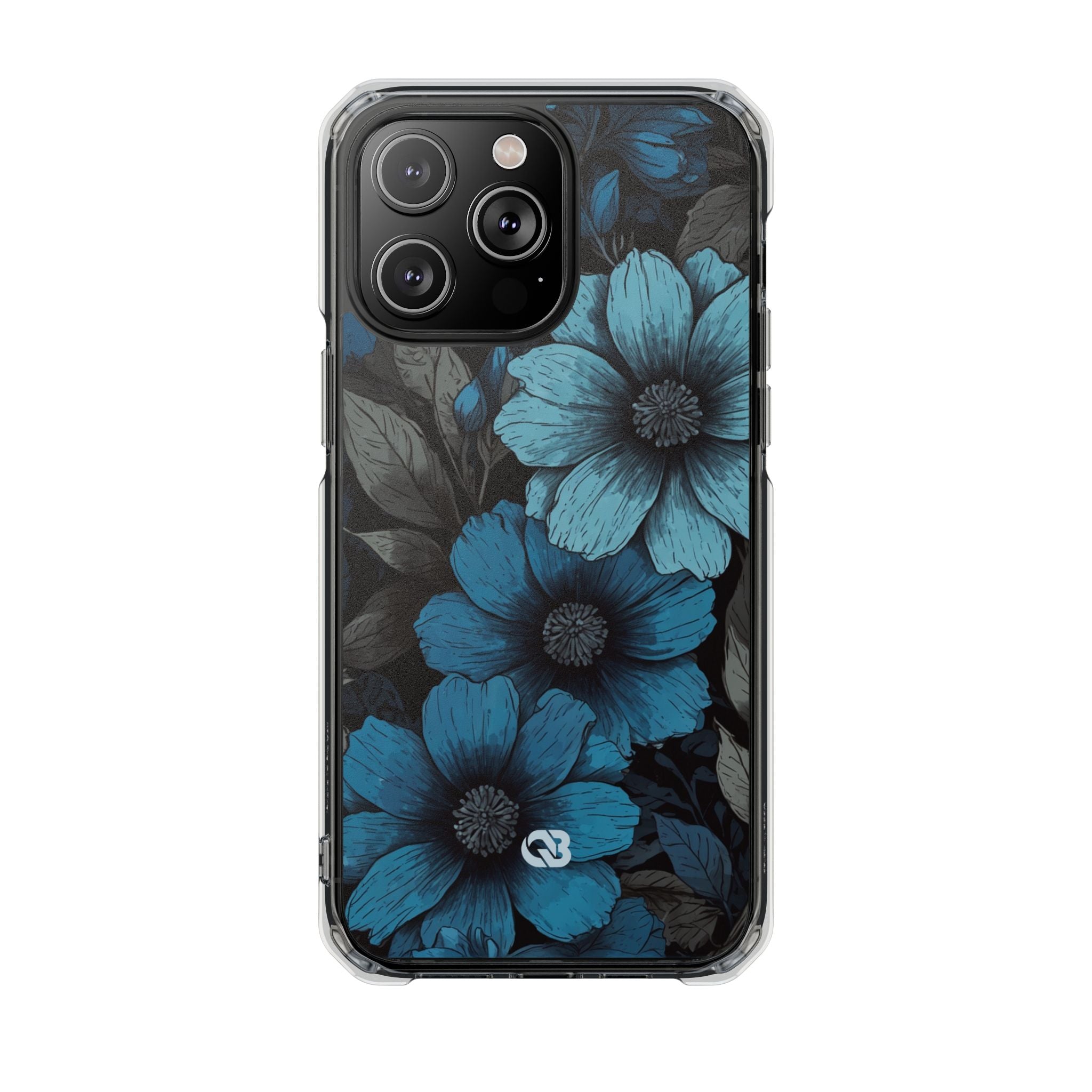 Obsidian Blue Petals · Impact Telefoncover til iPhone · Magsafe