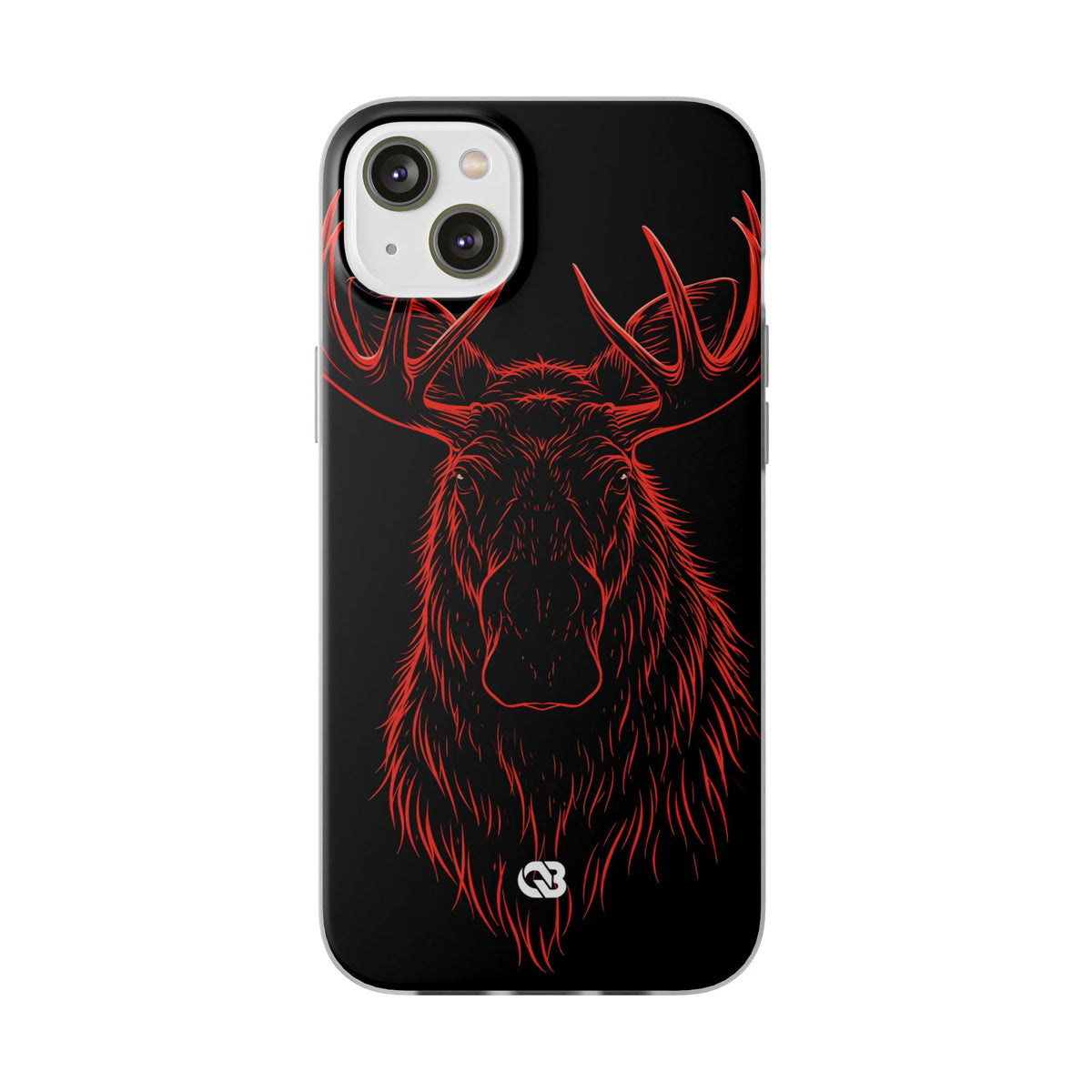 Nordic Moose Contour · Lite Phone Case for iPhone · Red