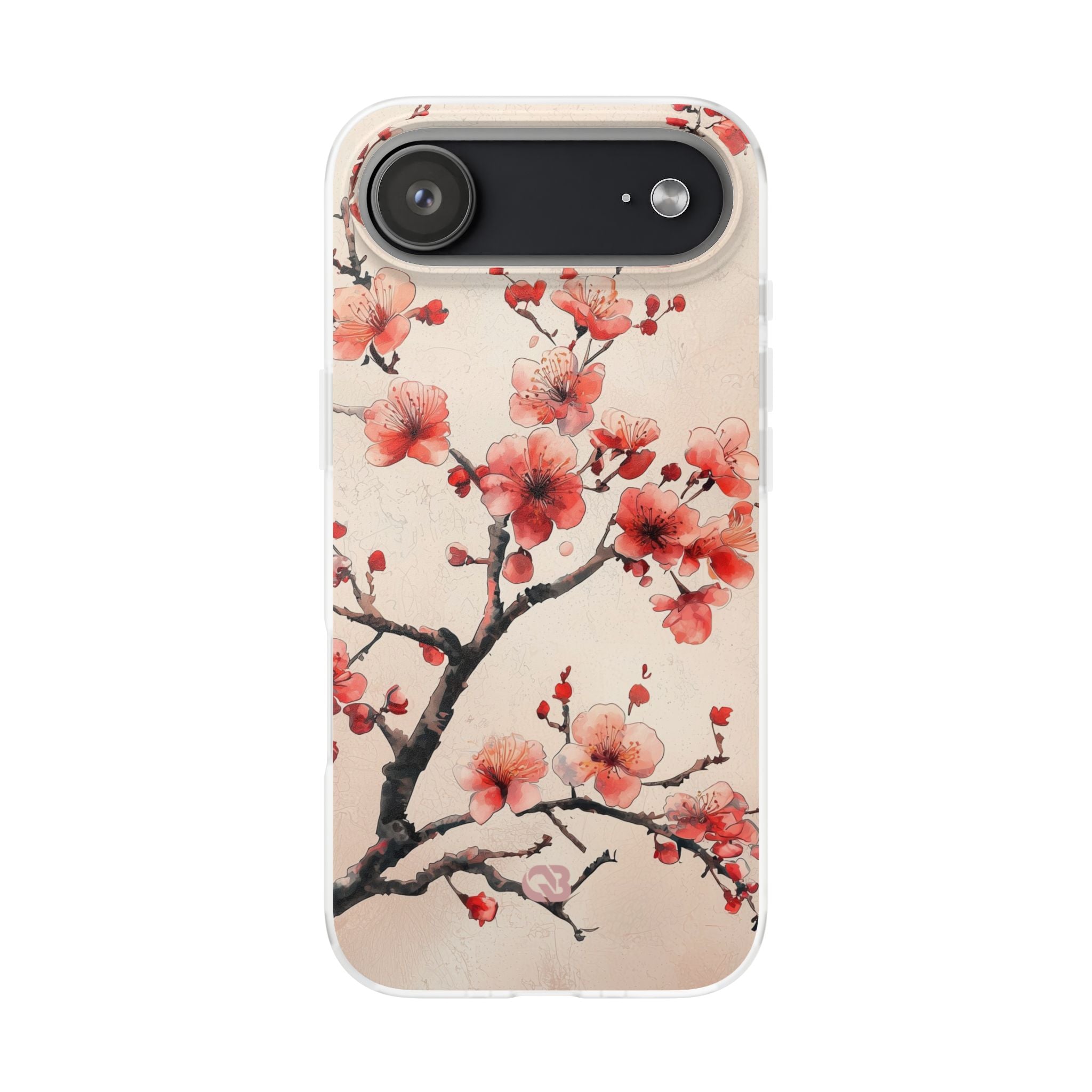 Crimson Silk Flora · Soft Custodia per iPhone