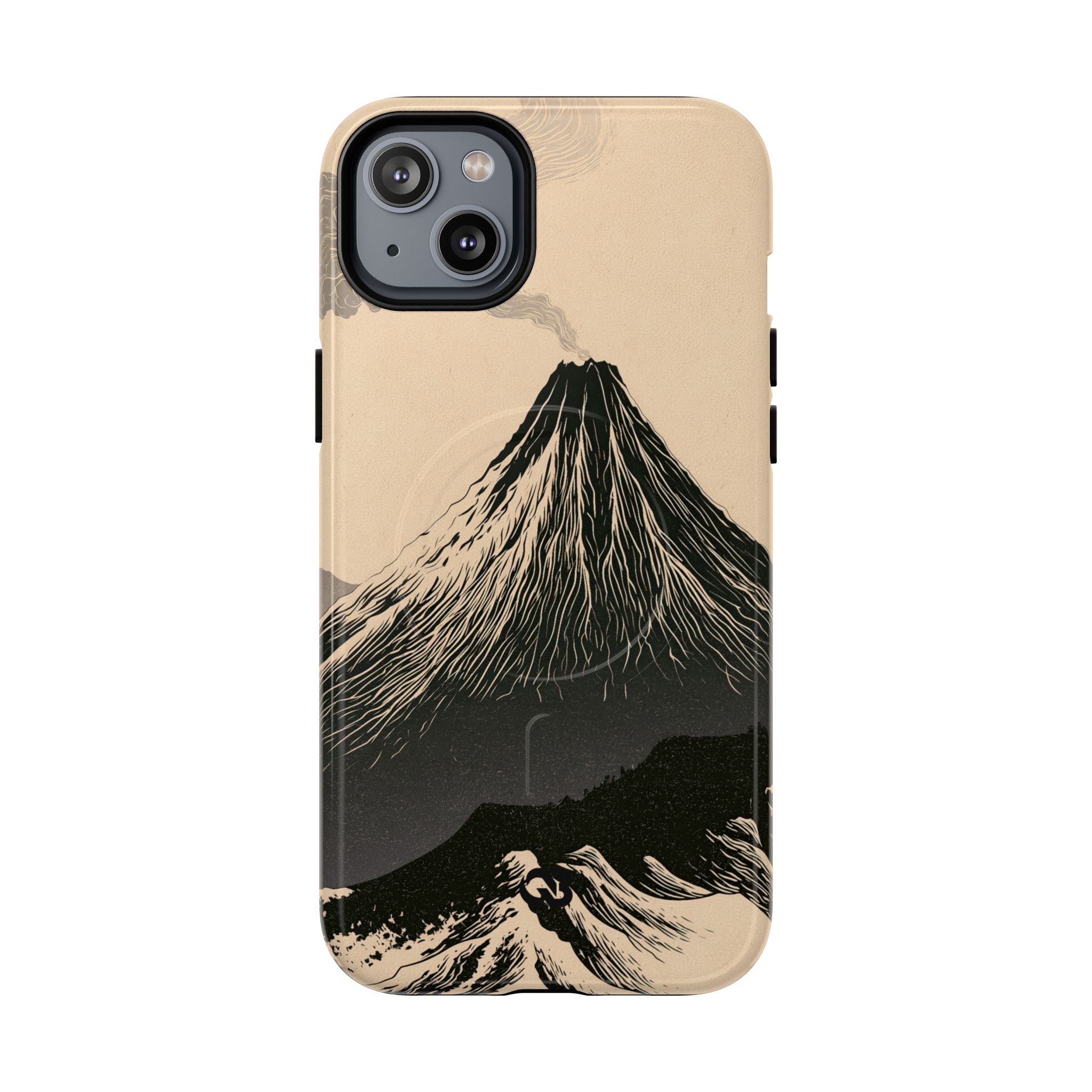 Beige Tough 2.0 Magsafe Phone Case for iPhone - Obsidian Ink Summit